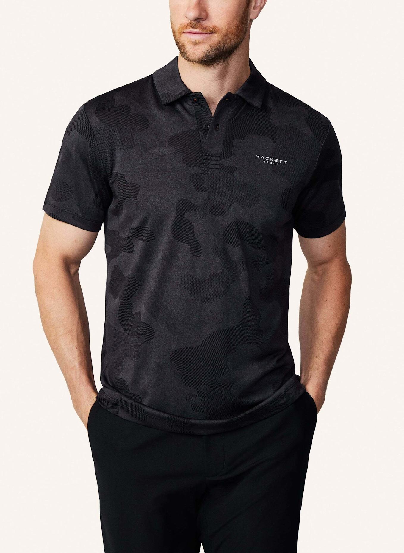 HACKETT LONDON Poloshirt HS CAMO PRINT POLO, Farbe: SCHWARZ (Bild 6)