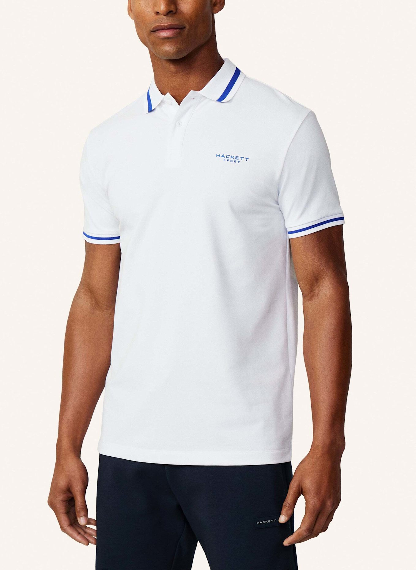 HACKETT LONDON Poloshirt HS TIPPED POLO, Farbe: WEISS (Bild 5)