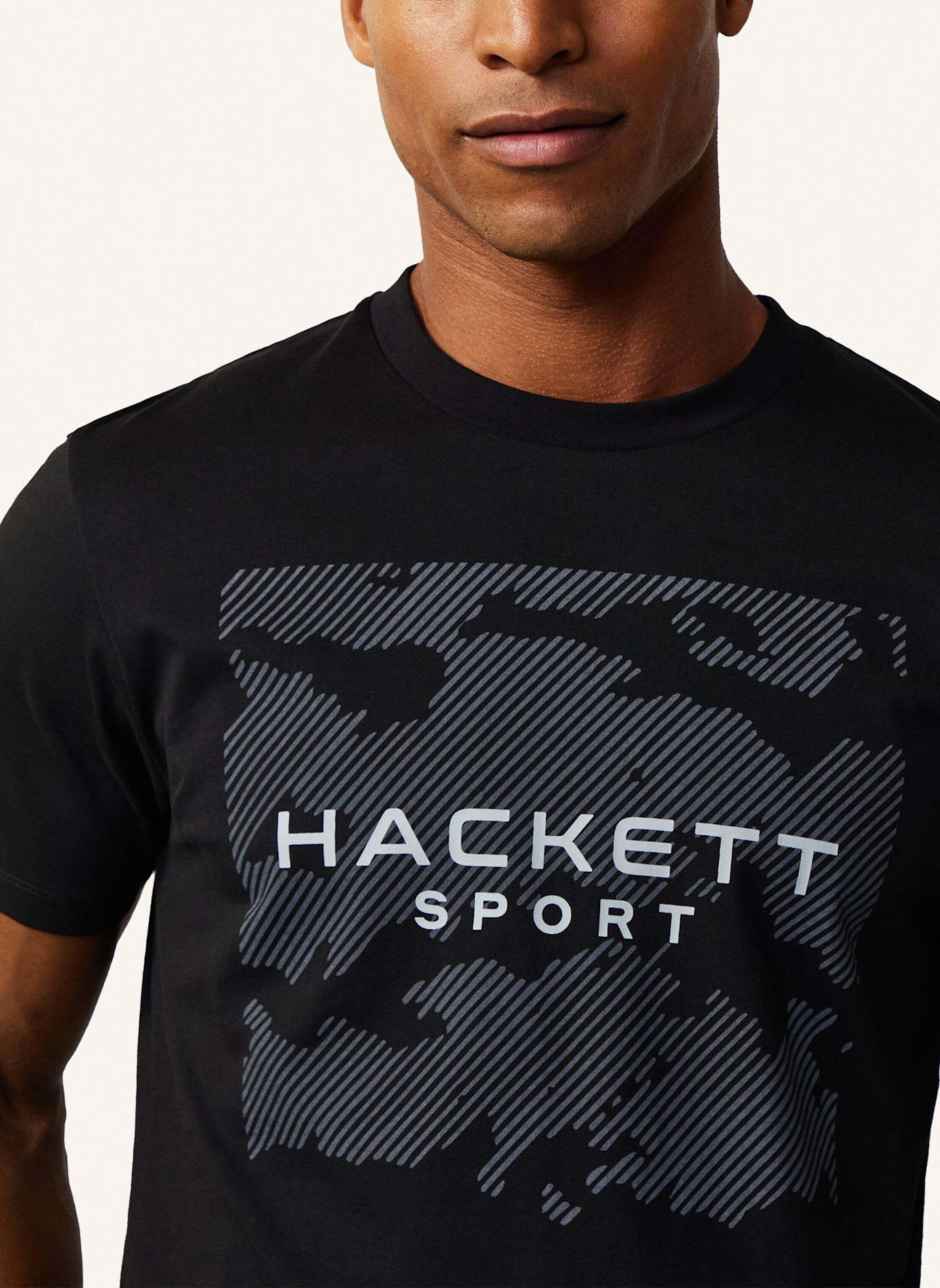 HACKETT LONDON T-Shirt HS CAMO GRAPHIC TEE, Farbe: SCHWARZ (Bild 4)