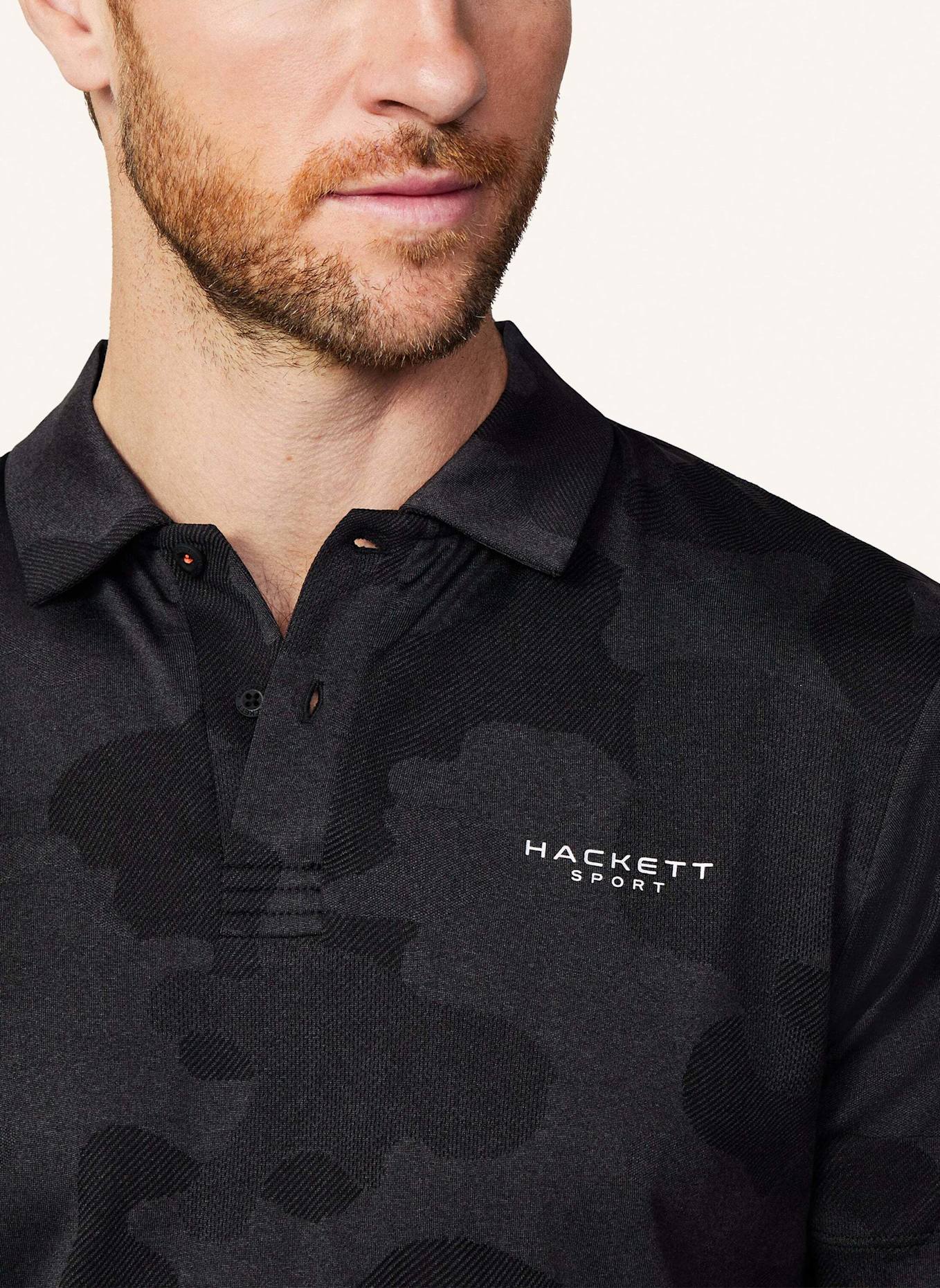 HACKETT LONDON Poloshirt HS CAMO PRINT POLO, Farbe: SCHWARZ (Bild 4)