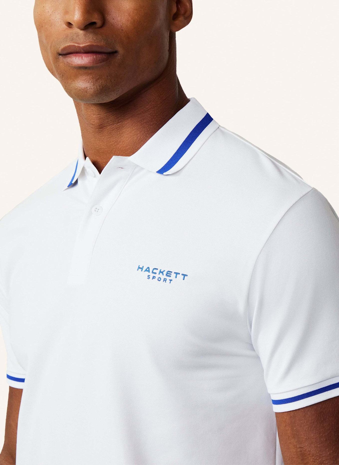 HACKETT LONDON Poloshirt HS TIPPED POLO, Farbe: WEISS (Bild 4)