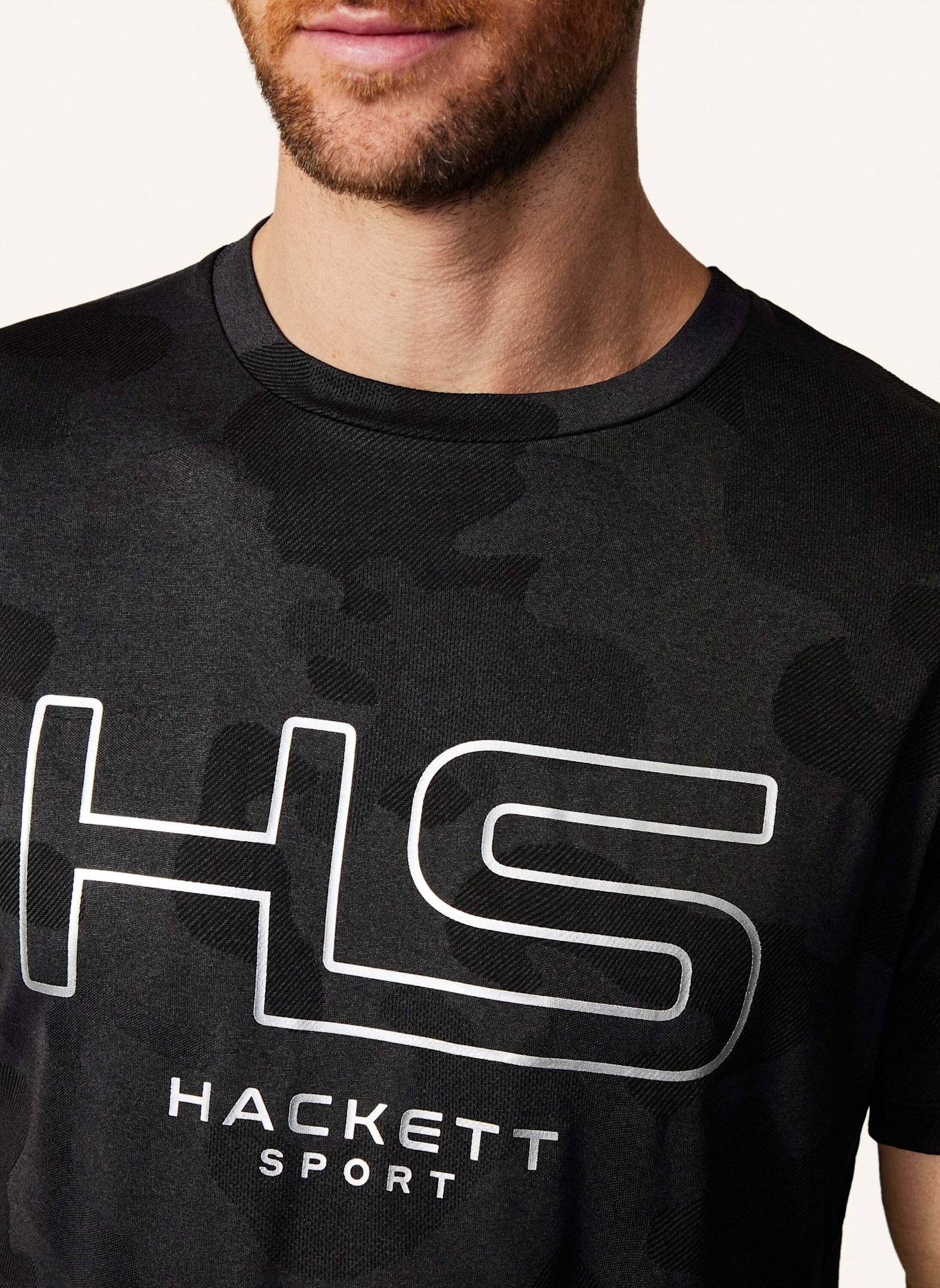 HACKETT LONDON T-Shirt HS CAMO PRINT TEE, Farbe: SCHWARZ (Bild 4)