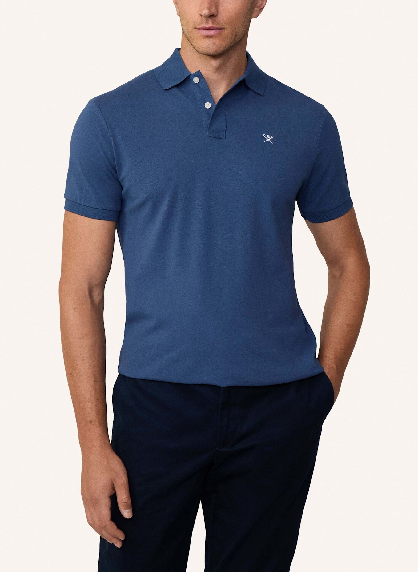 HACKETT LONDON Piqué-Poloshirt Slim Fit, Farbe: BLAU (Bild 6)