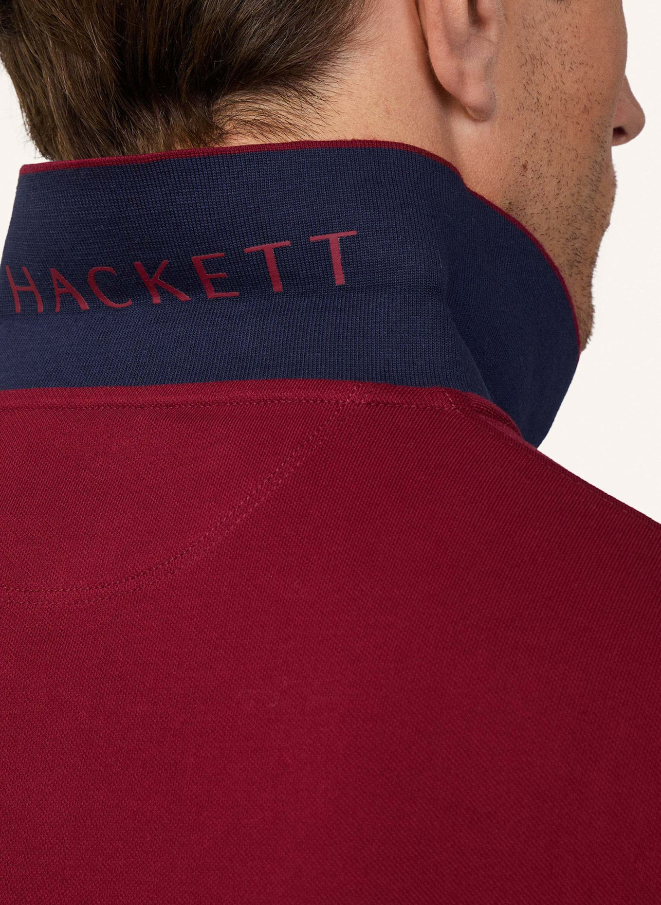 HACKETT LONDON Piqué-Poloshirt Slim Fit, Farbe: ROT (Bild 5)