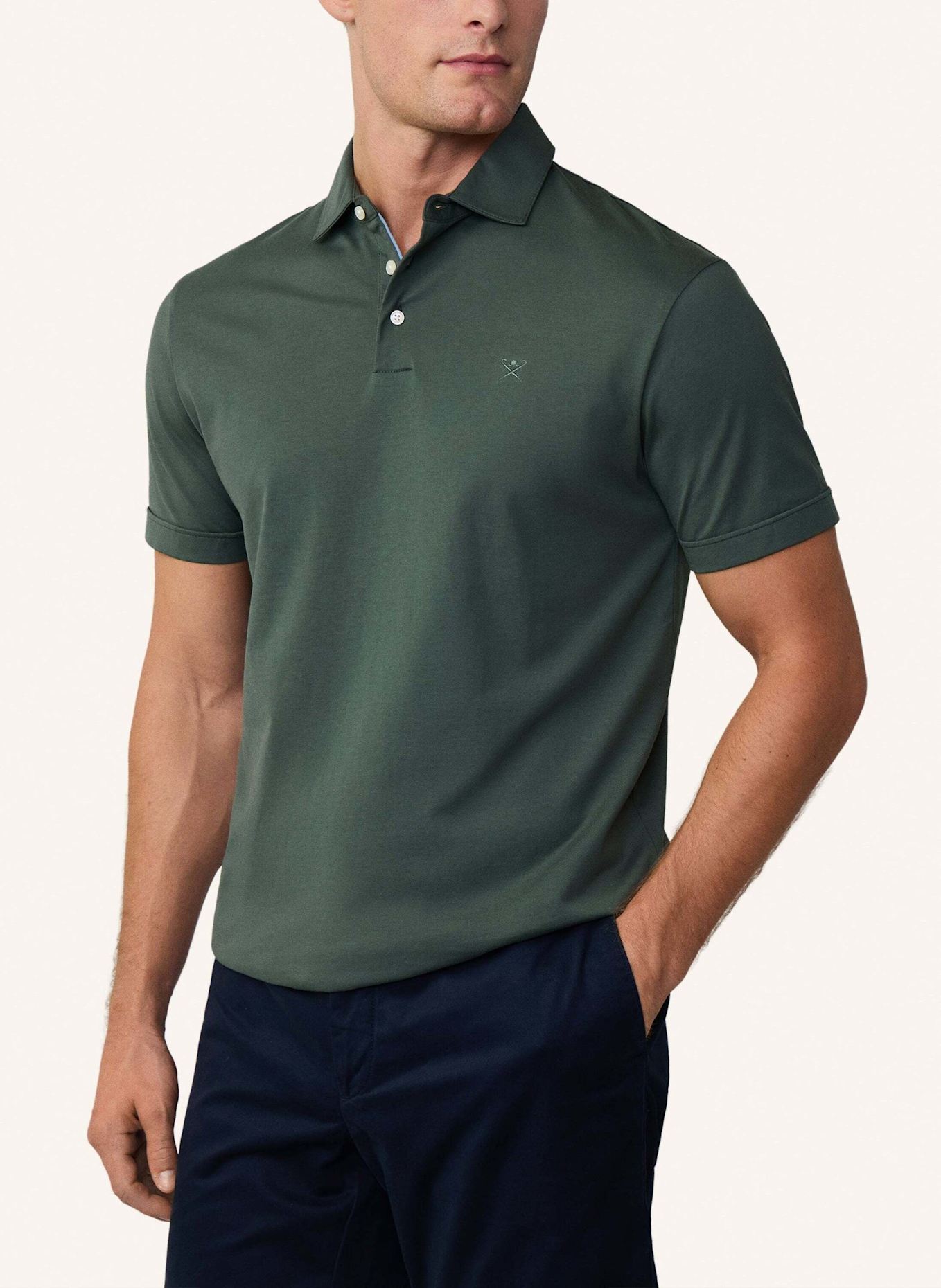 HACKETT LONDON Poloshirt PIMA COTTON POLO, Farbe: GRÜN (Bild 5)