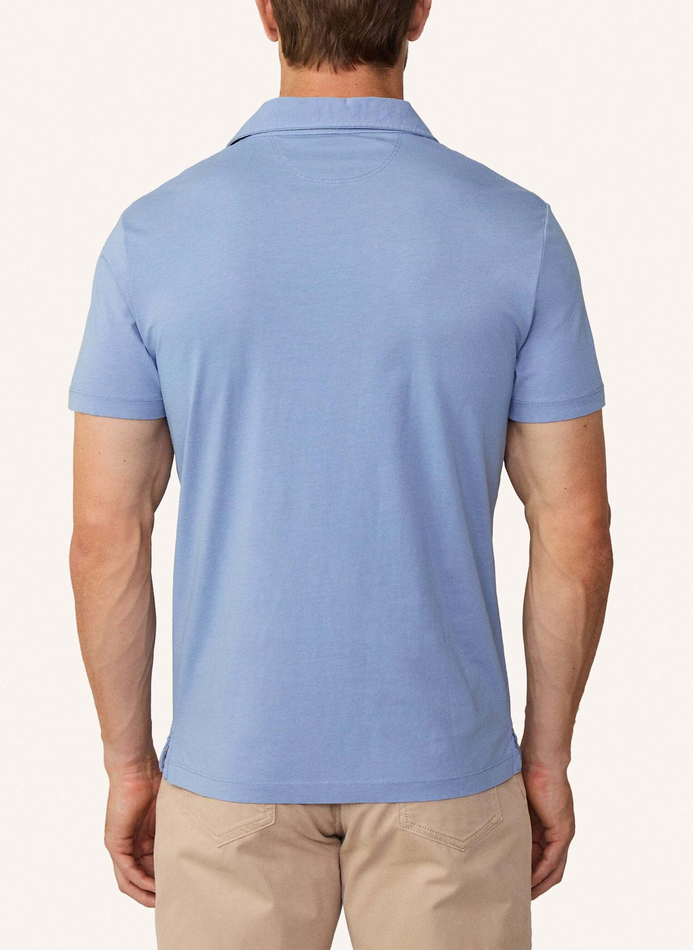 HACKETT LONDON Poloshirt WASHED JERSEY SS, Farbe: BLAU (Bild 2)