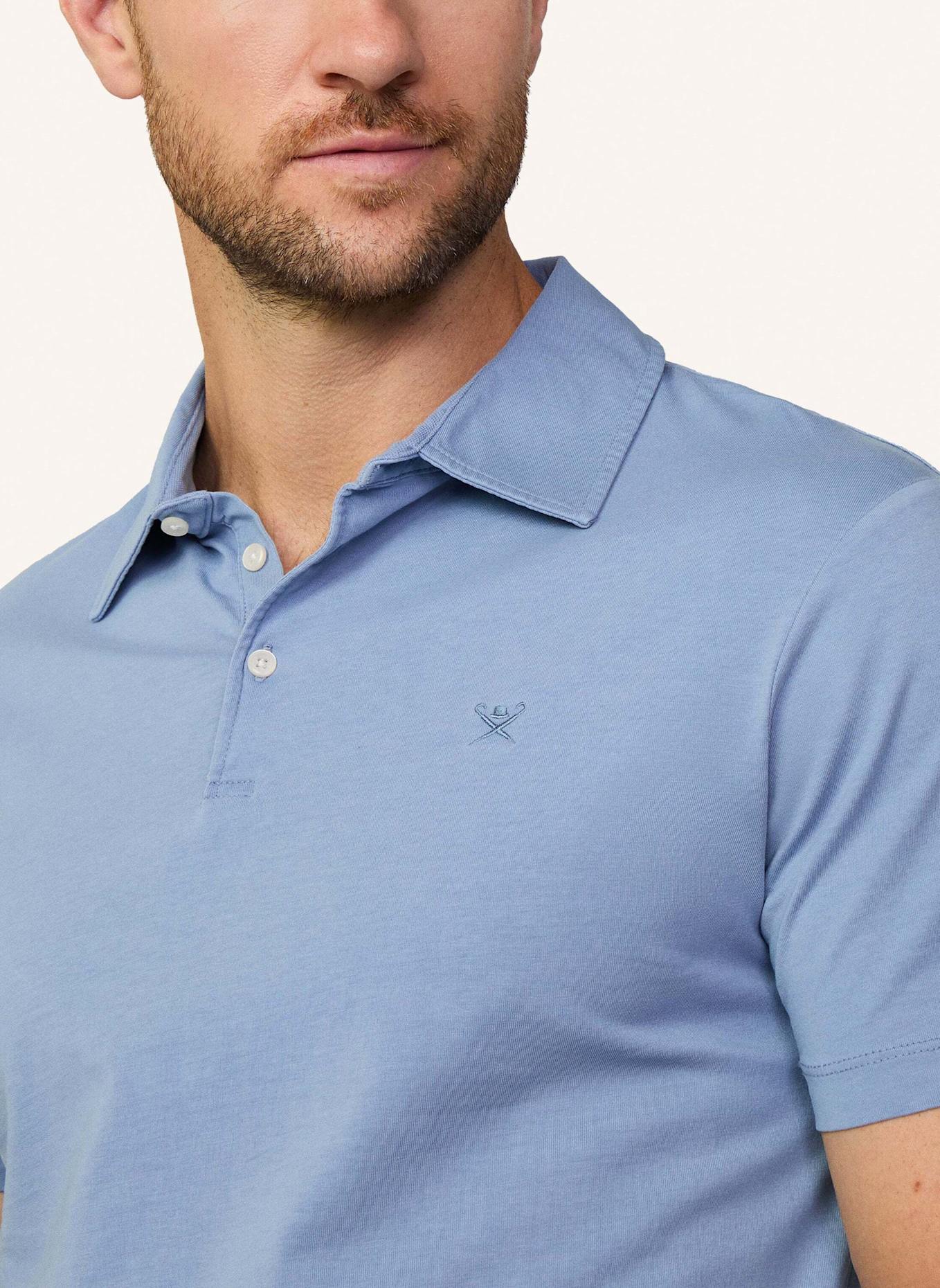 HACKETT LONDON Poloshirt WASHED JERSEY SS, Farbe: BLAU (Bild 4)