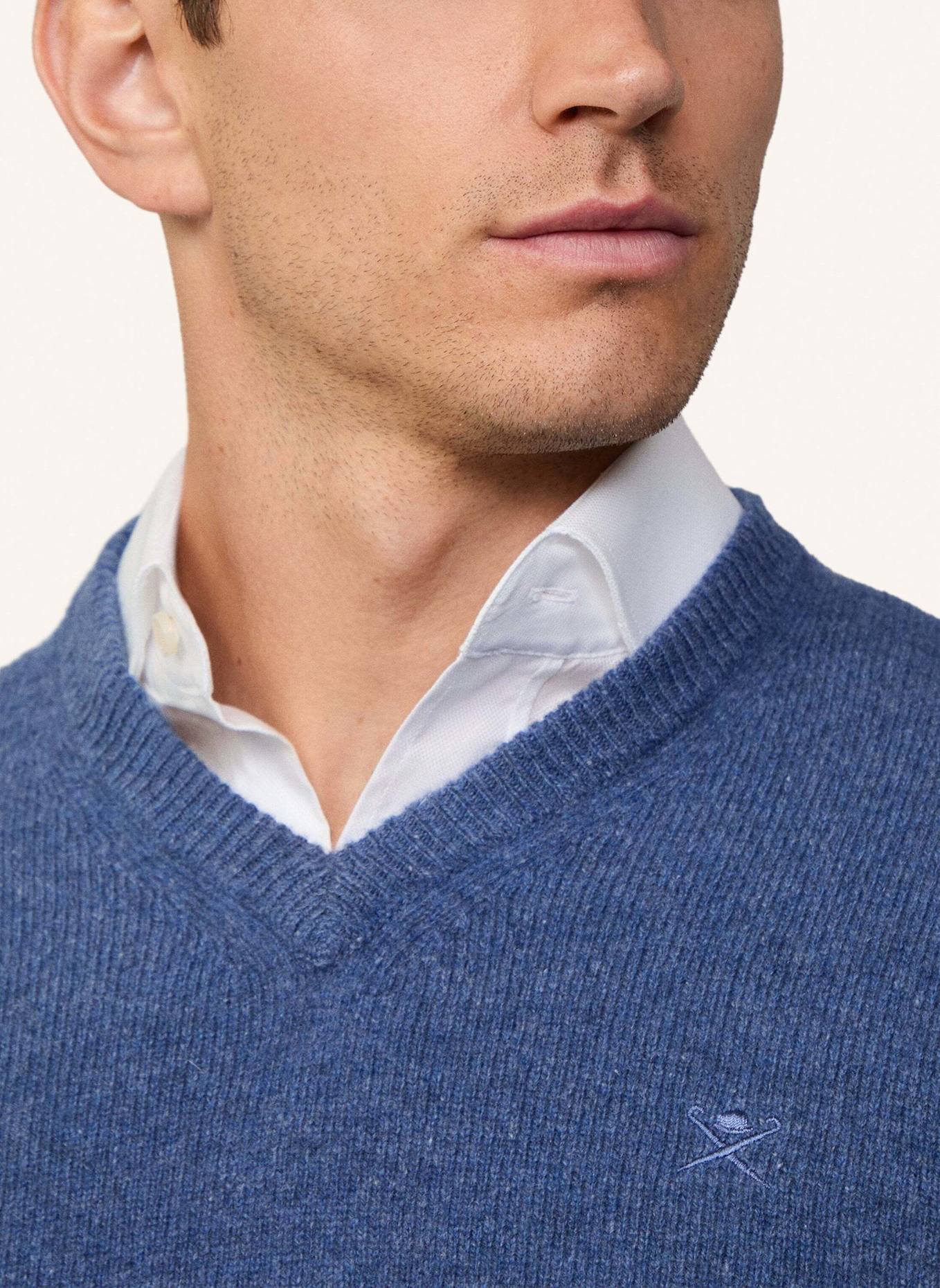 HACKETT LONDON Pullover LAMBSWOOL V NECK, Farbe: BLAU (Bild 4)