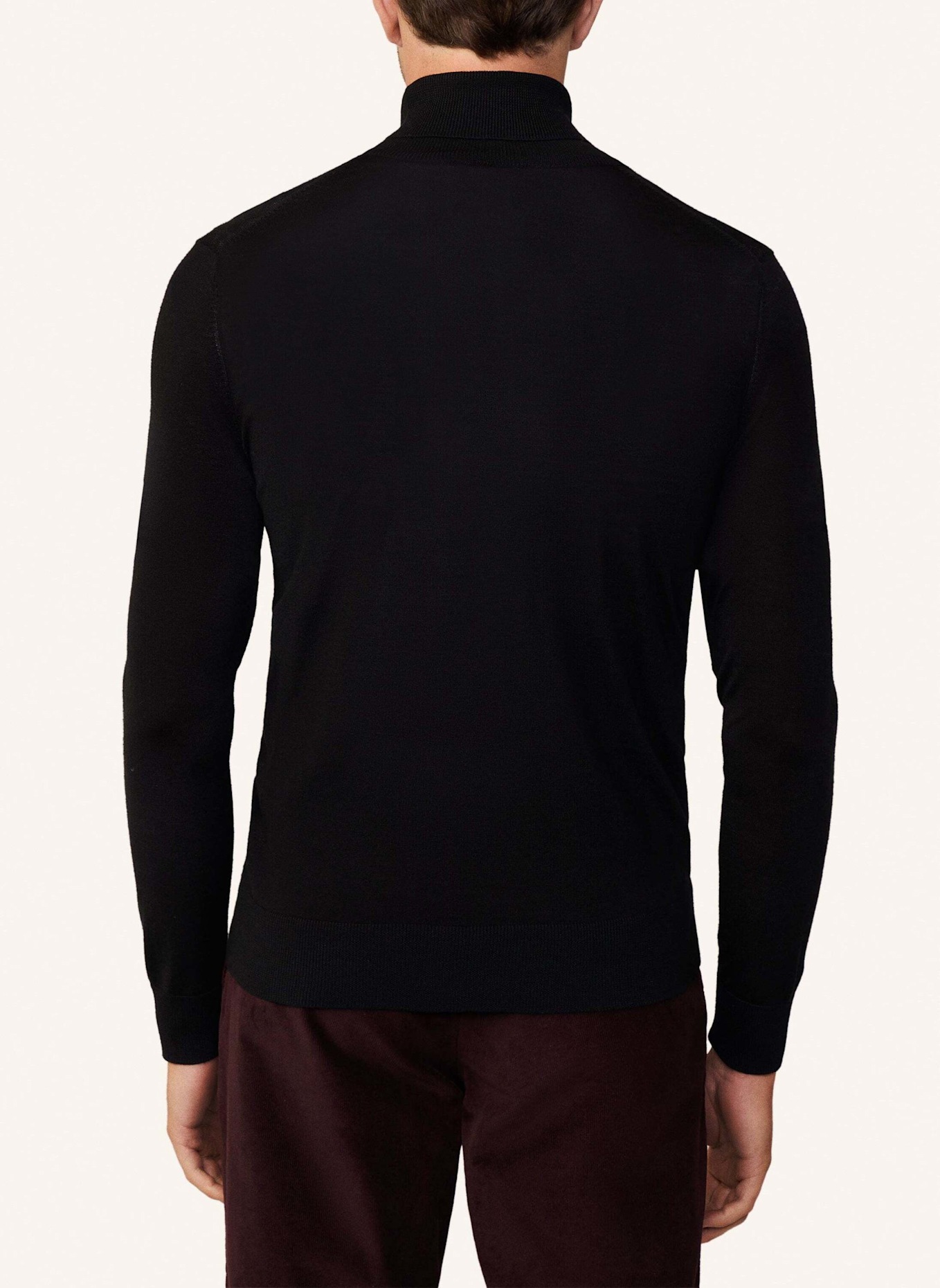 HACKETT LONDON Pullover MERINO SILK ROLL, Farbe: SCHWARZ (Bild 2)