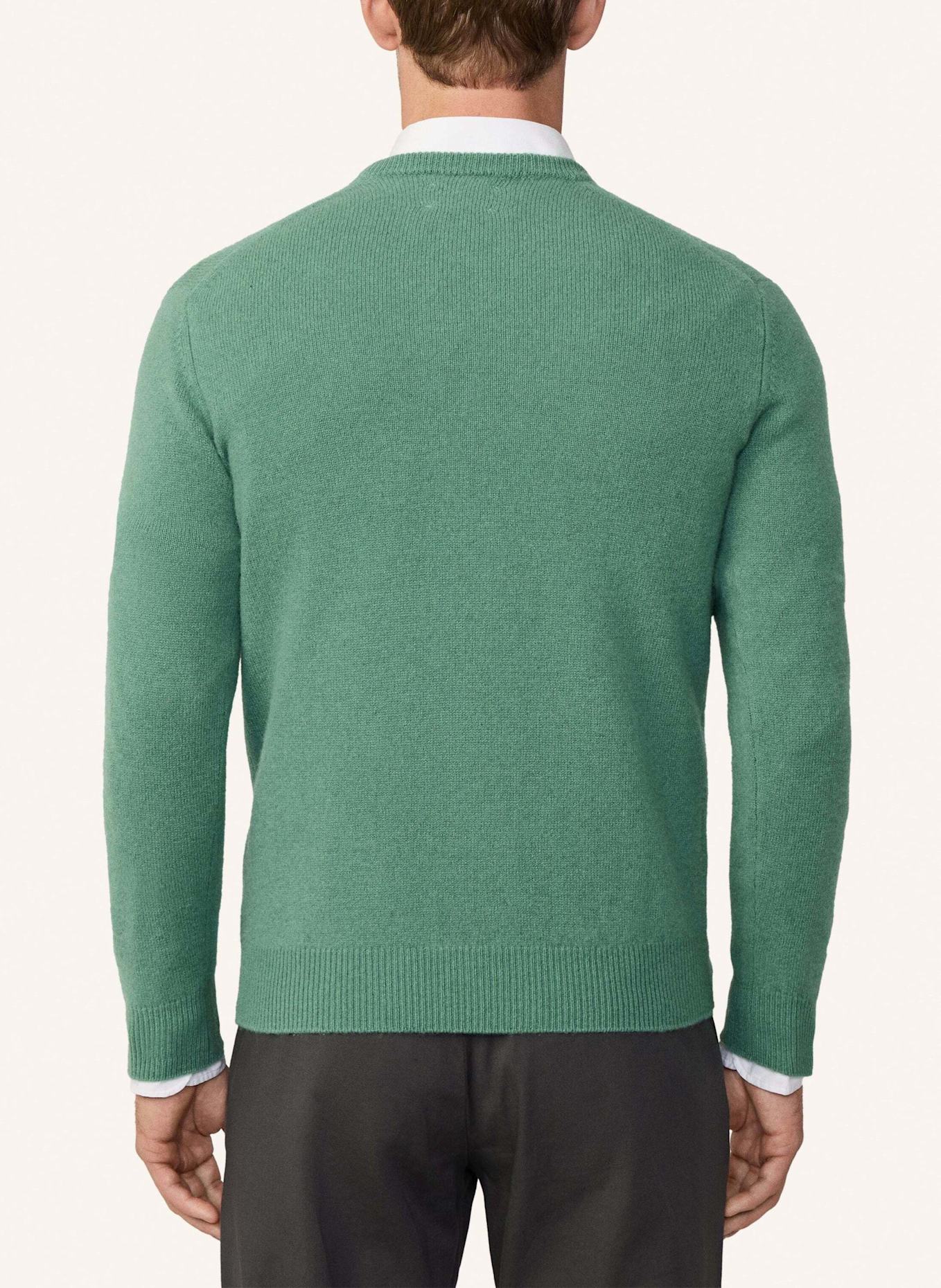 HACKETT LONDON Sweatshirt LAMBSWOOL V NECK, Farbe: GRÜN (Bild 2)