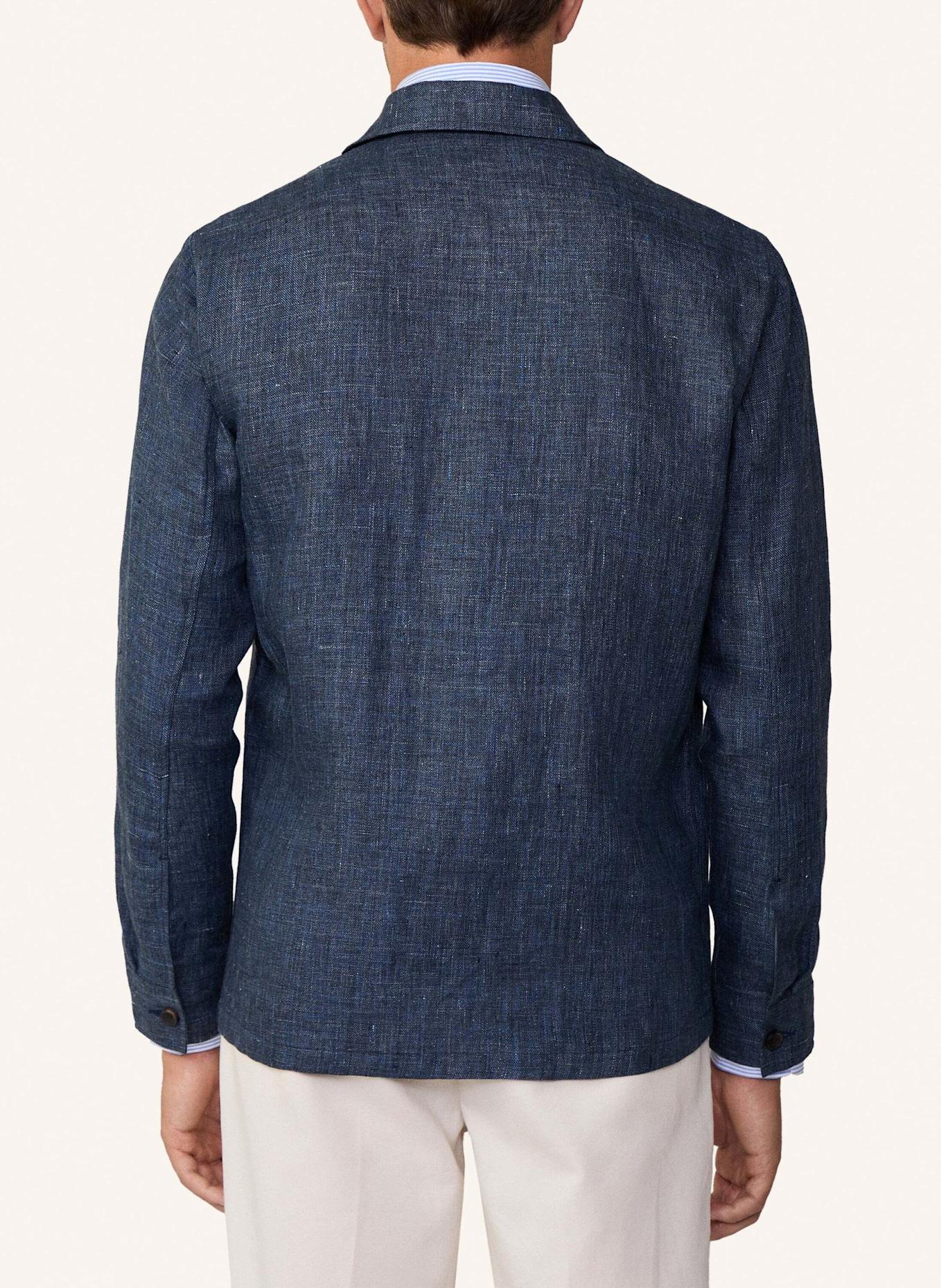 HACKETT LONDON Sweatjacke LINEN CHORE JACKET, Farbe: BLAU (Bild 2)