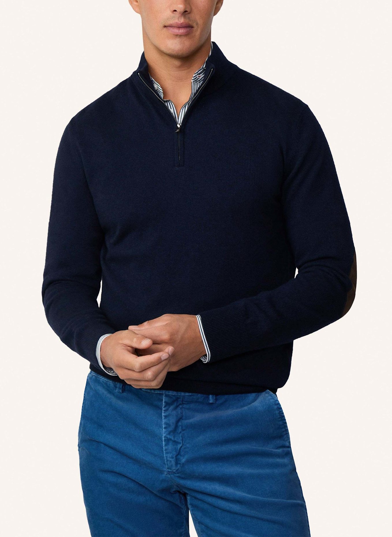 HACKETT LONDON Pullover MERINO CASH MIX HZ, Farbe: BLAU (Bild 6)