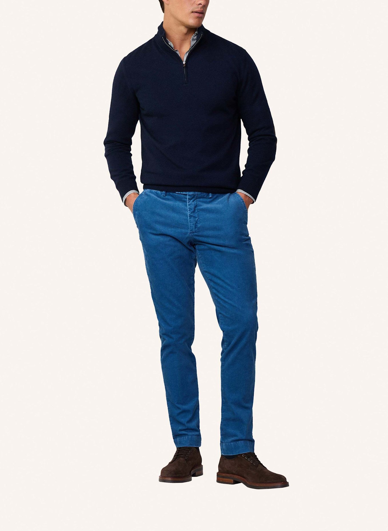 HACKETT LONDON Pullover MERINO CASH MIX HZ, Farbe: BLAU (Bild 3)