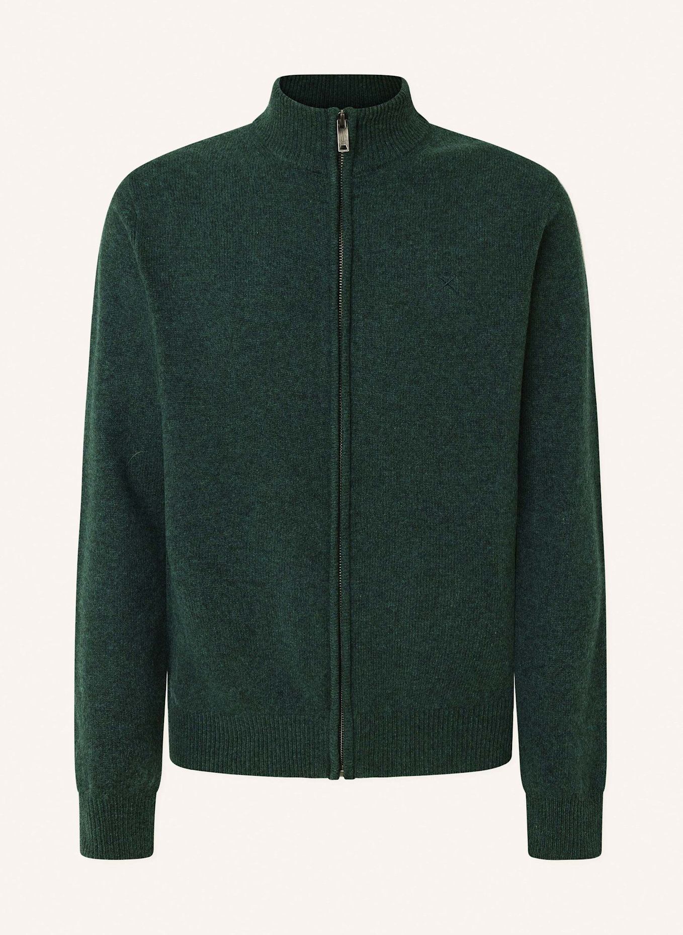 HACKETT LONDON Pullover LAMBSWOOL FZIP, Farbe: DUNKELGRÜN (Bild 1)