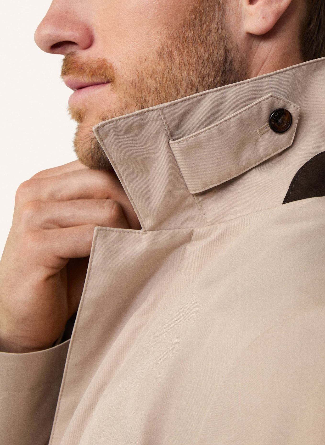 HACKETT LONDON Regenmantel SLOANE MAC: TAUPE/ HELLBRAUN