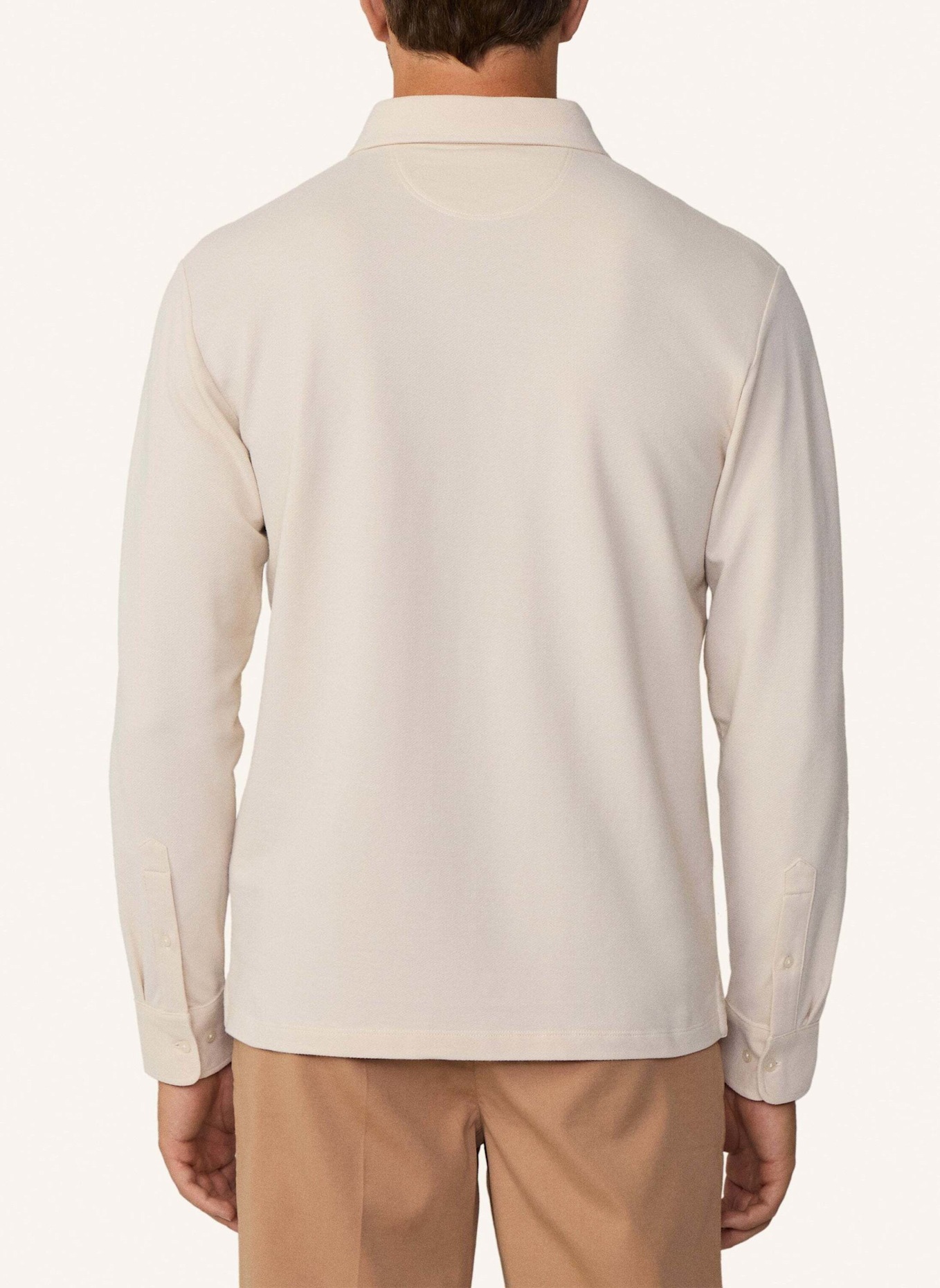 HACKETT LONDON Poloshirt TWILL JACQD LS, Farbe: CREME (Bild 2)