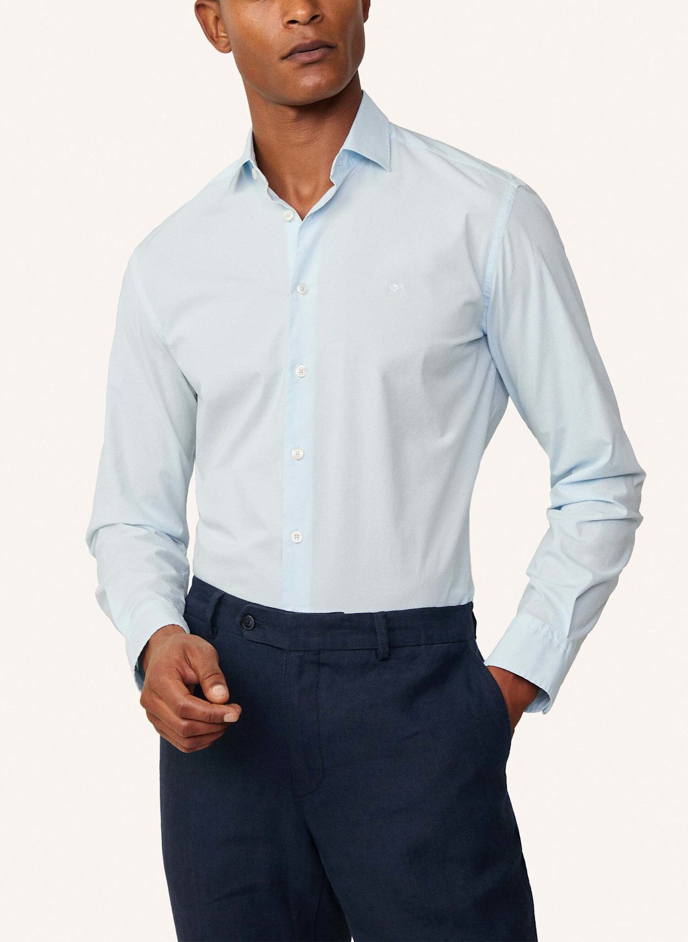 HACKETT LONDON Freizeithemd ESS GMT DYE STRET POP, Farbe: HELLBLAU (Bild 6)