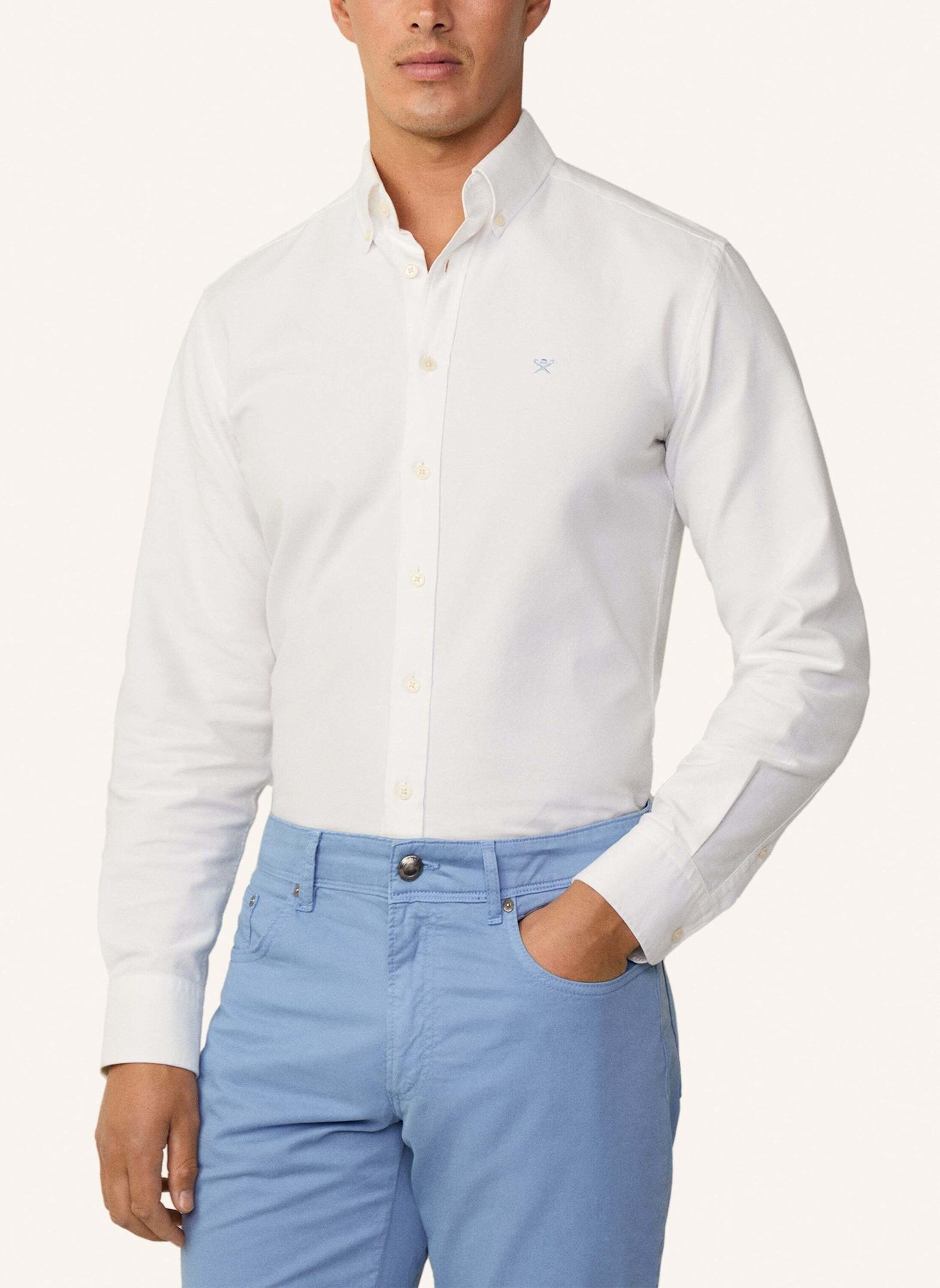 HACKETT LONDON Freizeithemd WASHED OXFORD, Farbe: WEISS (Bild 6)