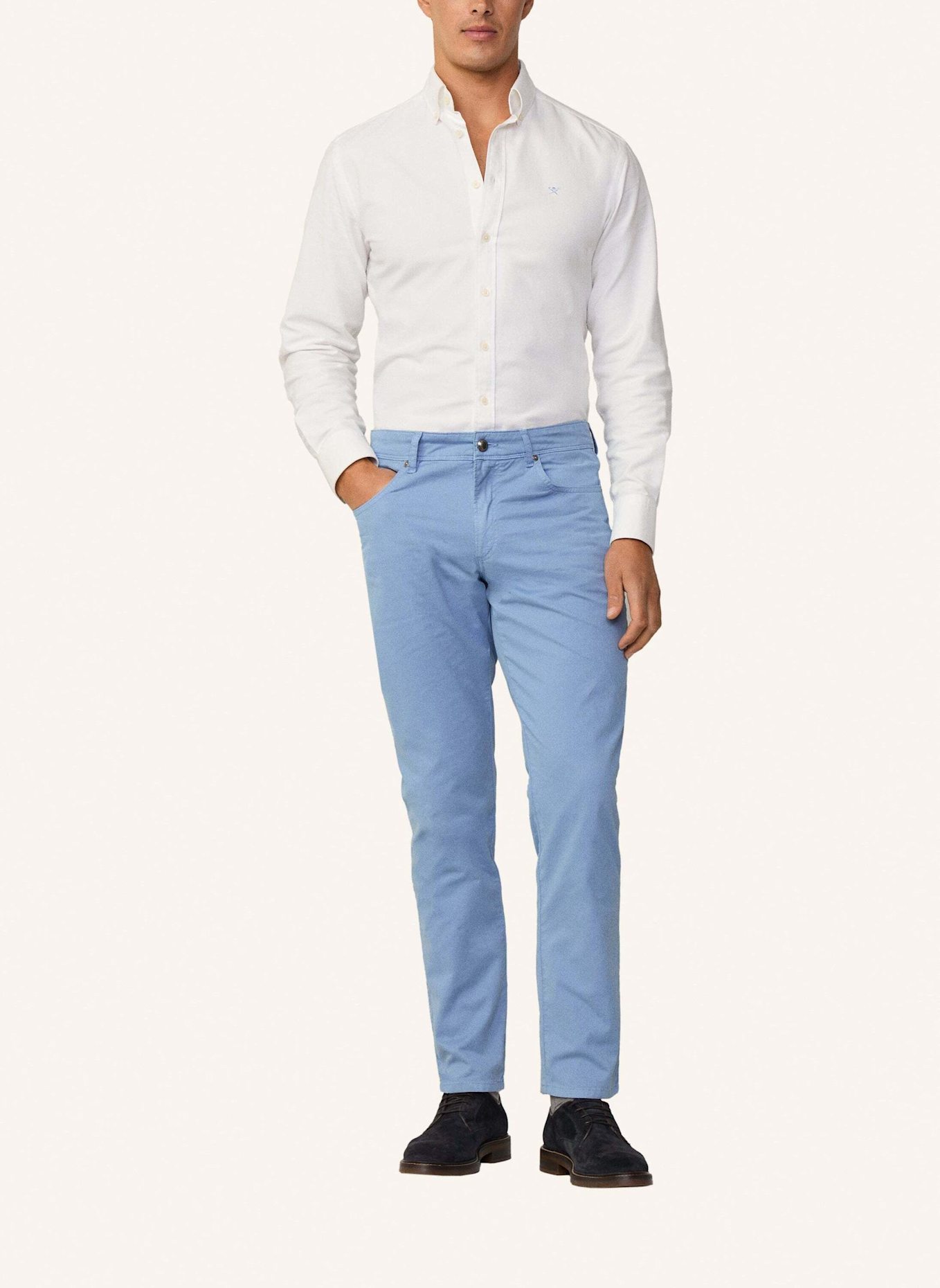 HACKETT LONDON Freizeithemd WASHED OXFORD, Farbe: WEISS (Bild 3)