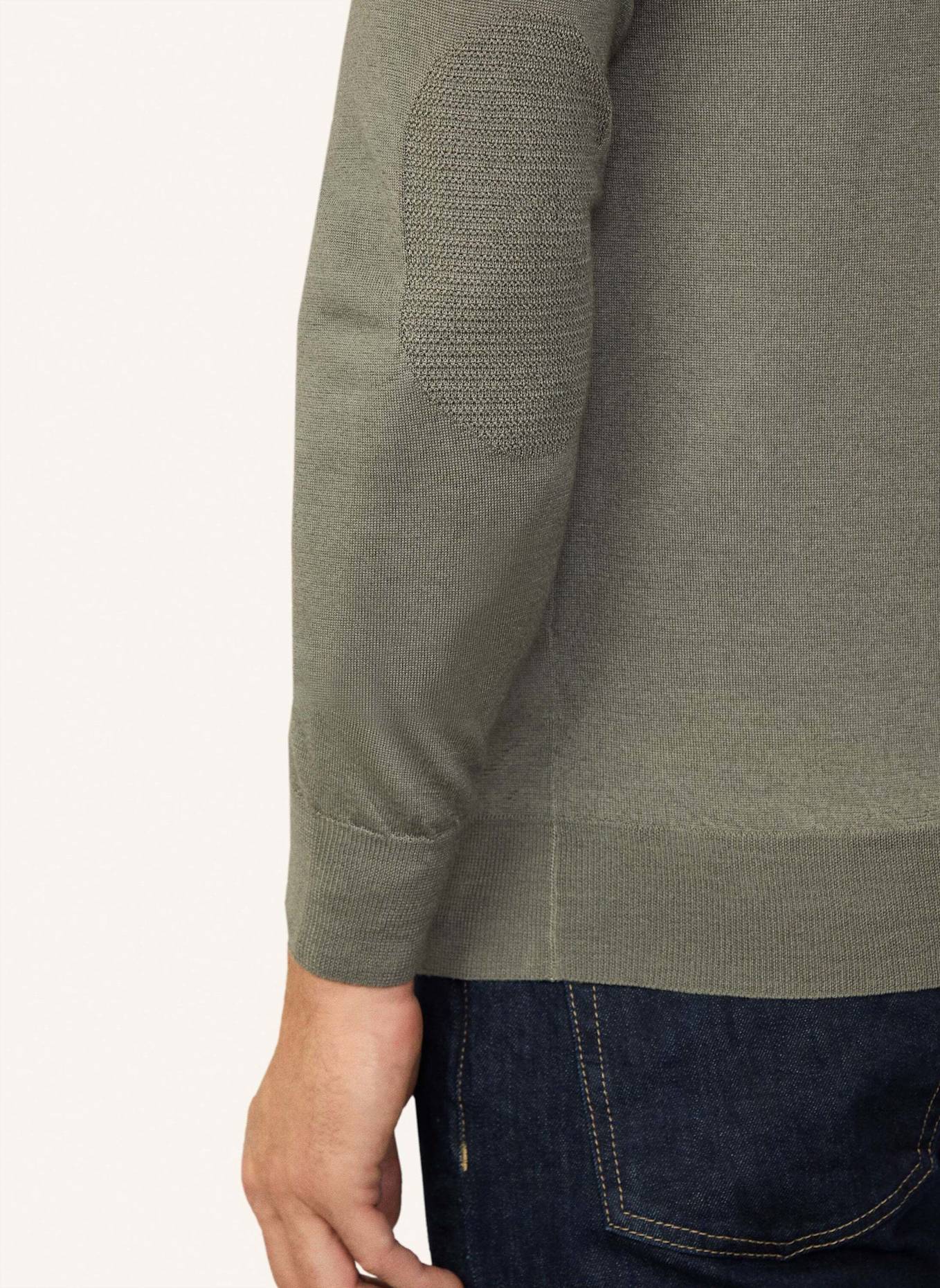 HACKETT LONDON Pullover GMD MERINO SILK CREW, Farbe: GRÜN (Bild 5)