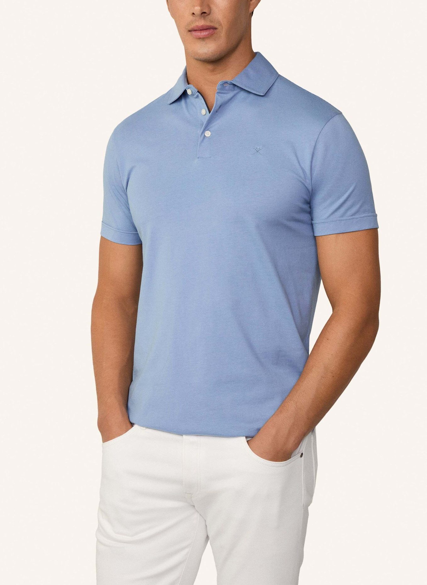 HACKETT LONDON Poloshirt PIMA COTTON POLO, Farbe: BLAU (Bild 5)