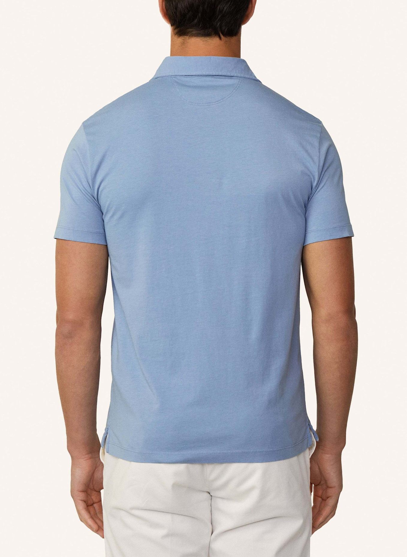 HACKETT LONDON Poloshirt WASHED JERSEY SS, Farbe: BLAU (Bild 2)