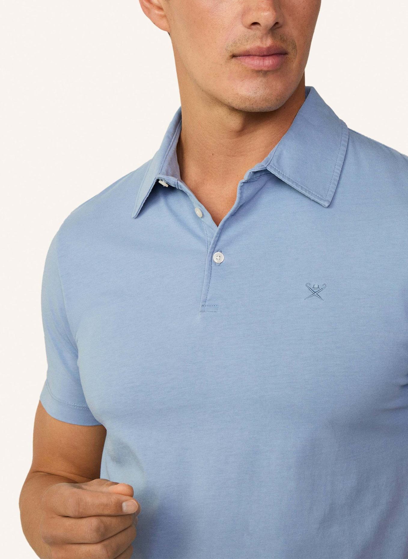 HACKETT LONDON Poloshirt WASHED JERSEY SS, Farbe: BLAU (Bild 4)