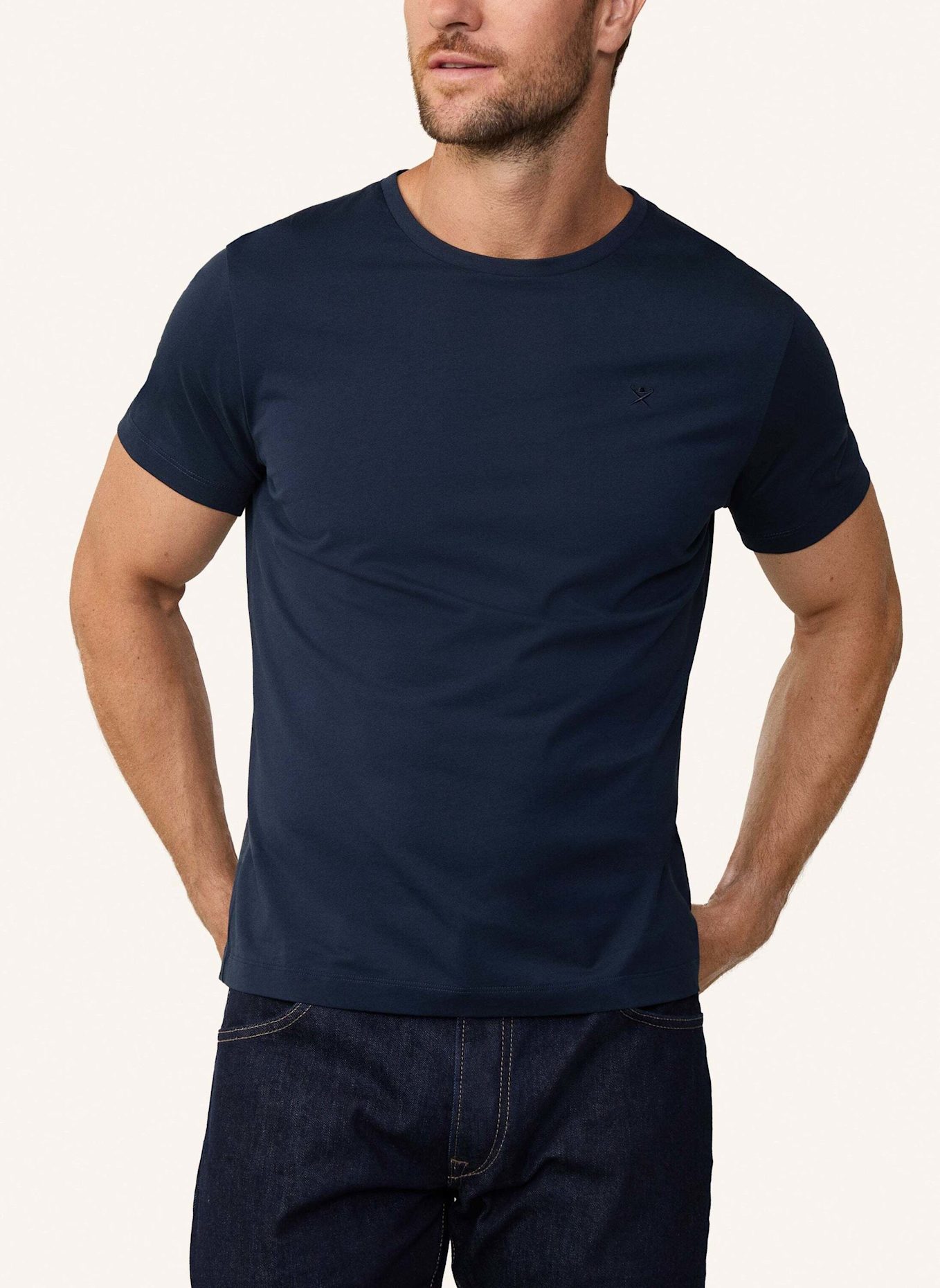 HACKETT LONDON T-Shirt PIMA COTTON TEE, Farbe: DUNKELBLAU (Bild 5)