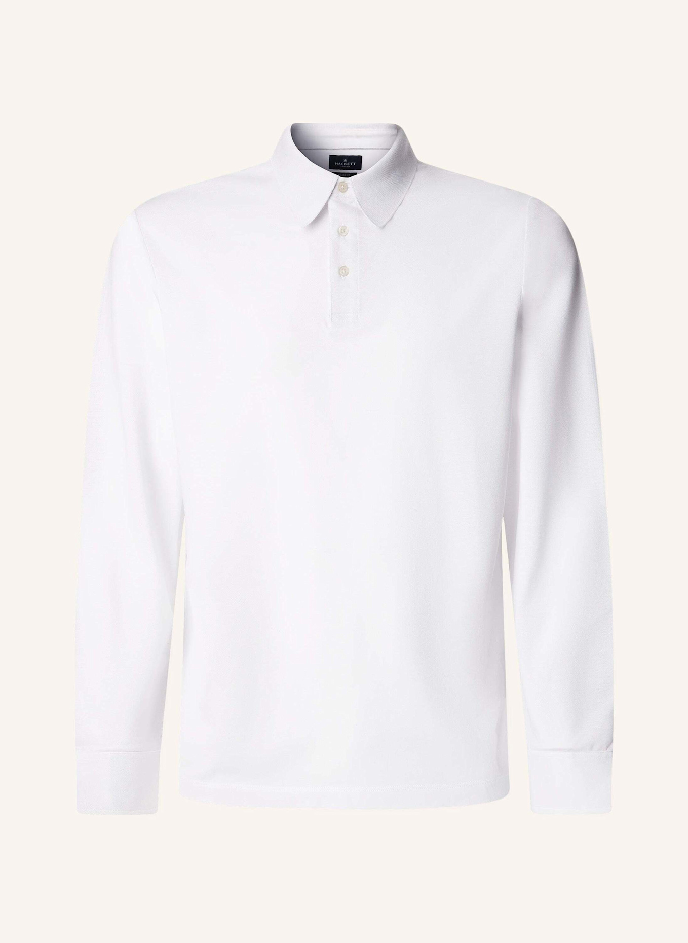 HACKETT LONDON Poloshirt MERCERISED POLO LS, Farbe: WEISS (Bild 1)