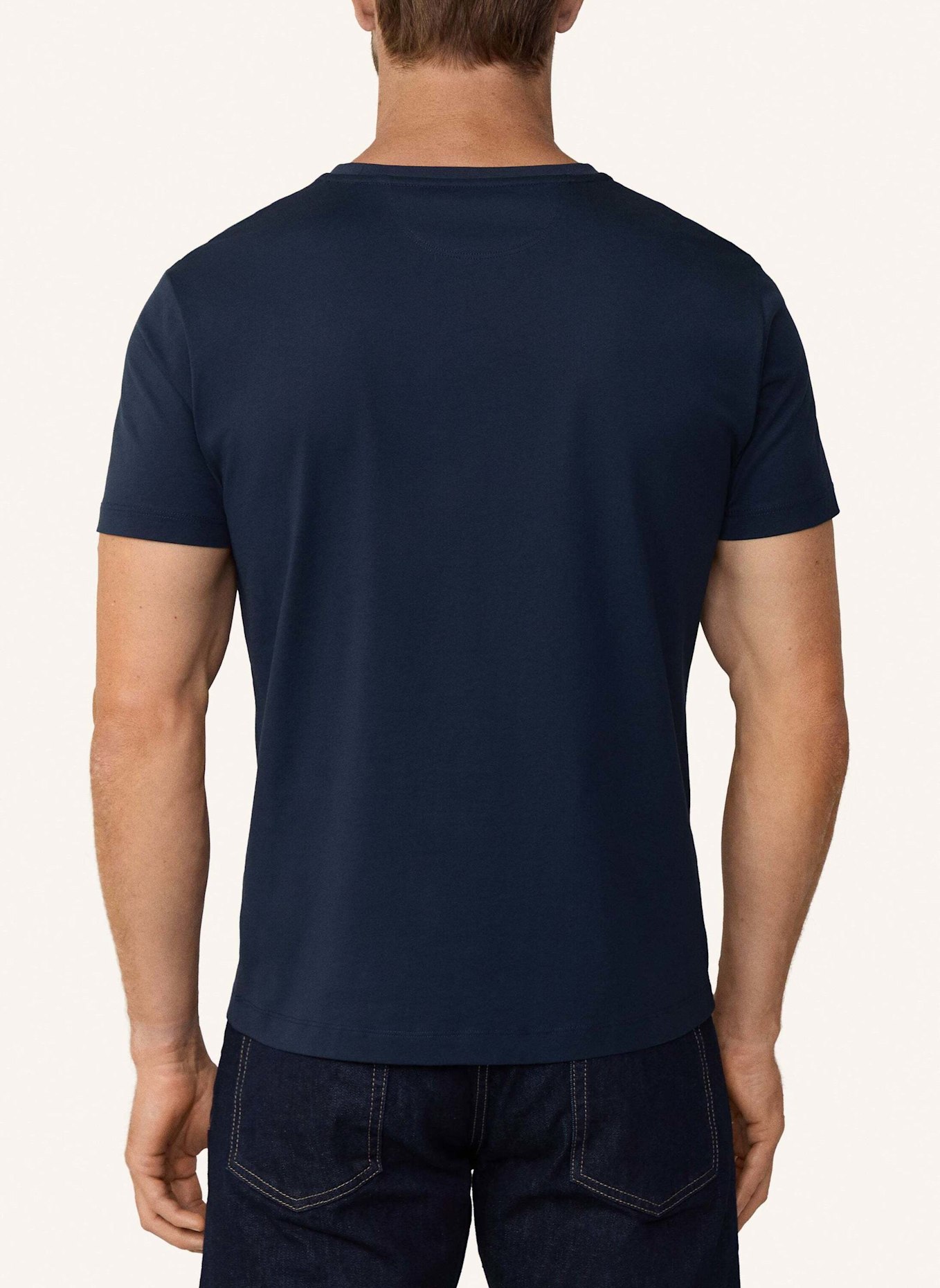 HACKETT LONDON T-Shirt PIMA COTTON TEE, Farbe: DUNKELBLAU (Bild 2)