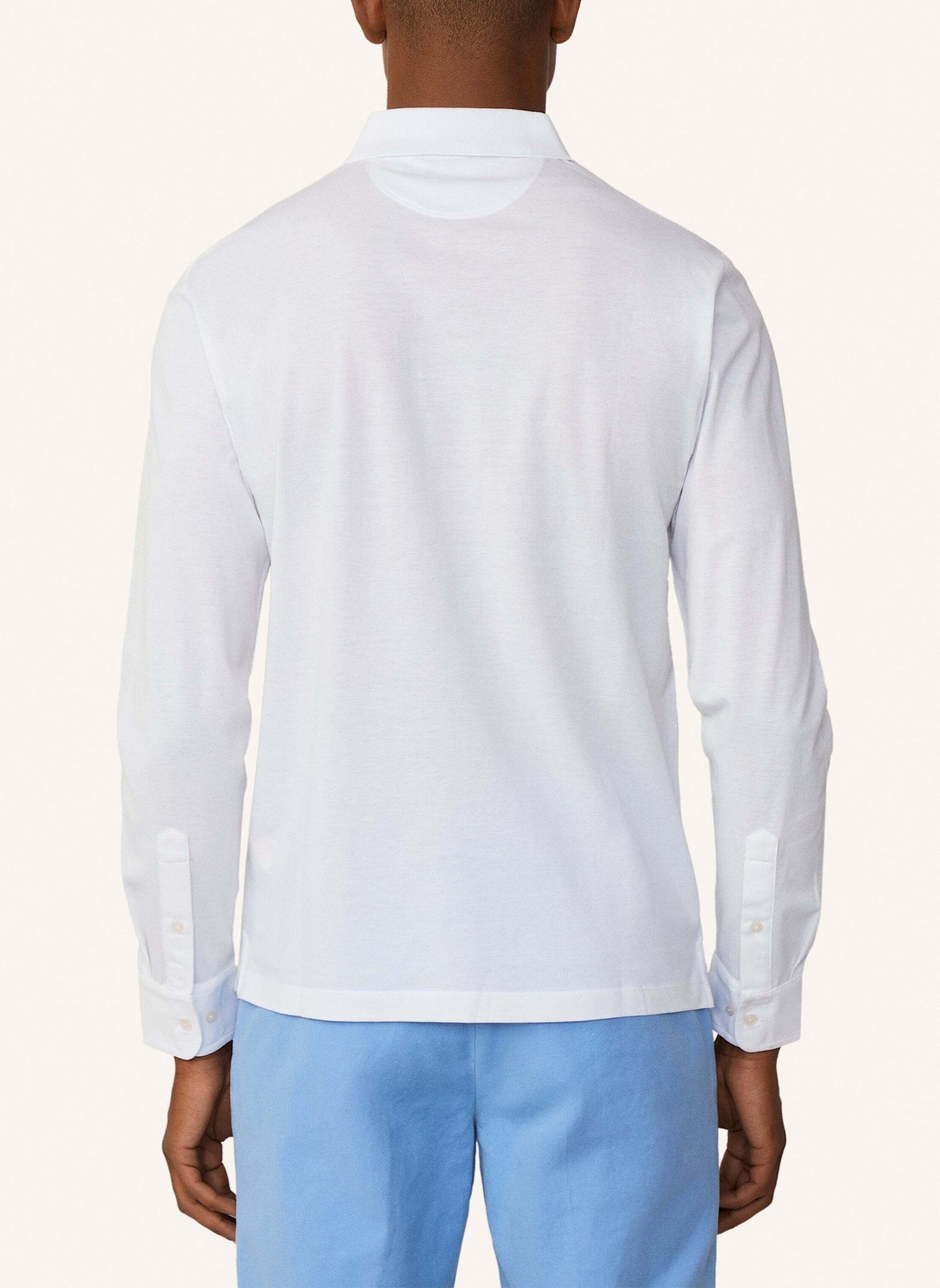 HACKETT LONDON Poloshirt MERCERISED POLO LS, Farbe: WEISS (Bild 2)