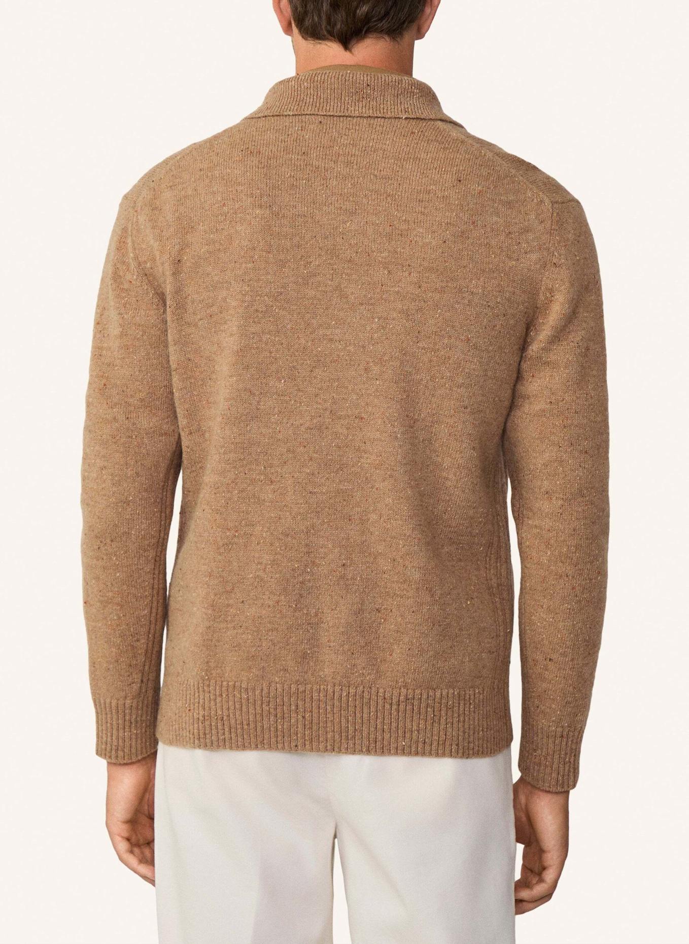 HACKETT LONDON Sweatjacke DONEGAL KNIT OVERSHIRT: CAMEL