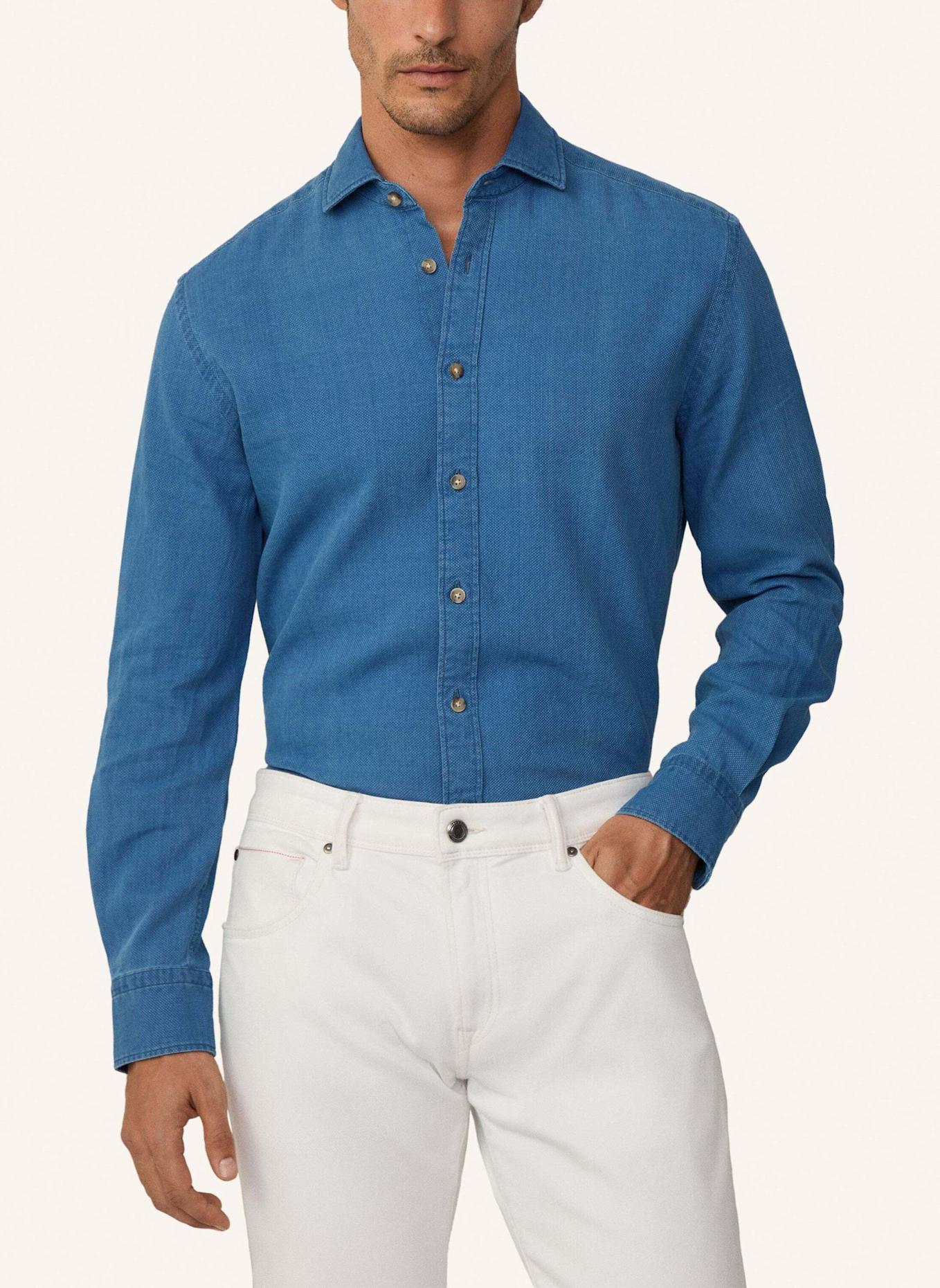 HACKETT LONDON Freizeithemd INDIGO GIRO INGLESE: DUNKELBLAU