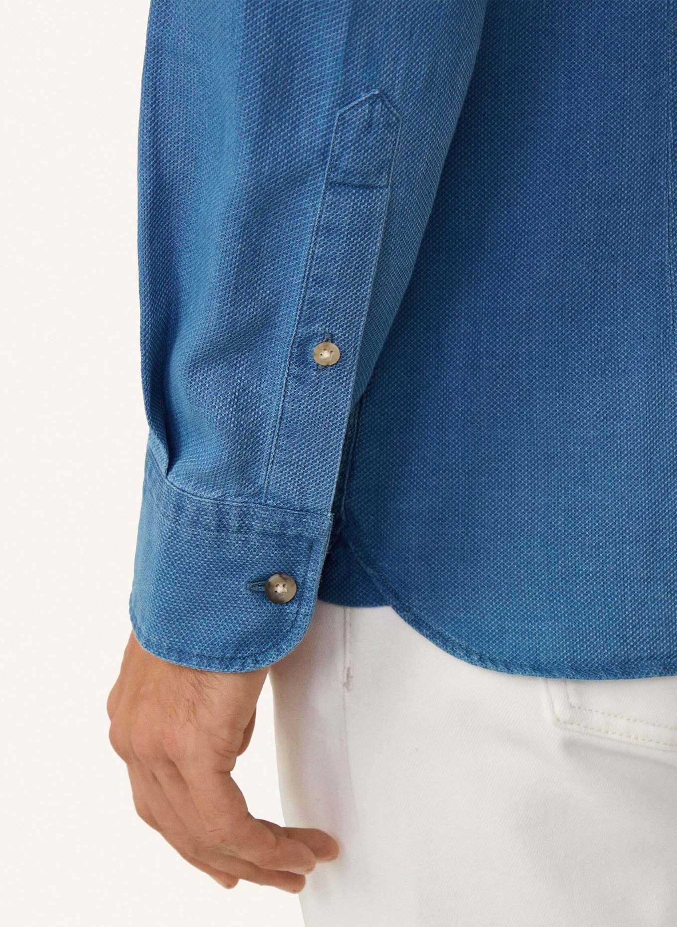 HACKETT LONDON Freizeithemd INDIGO GIRO INGLESE: DUNKELBLAU