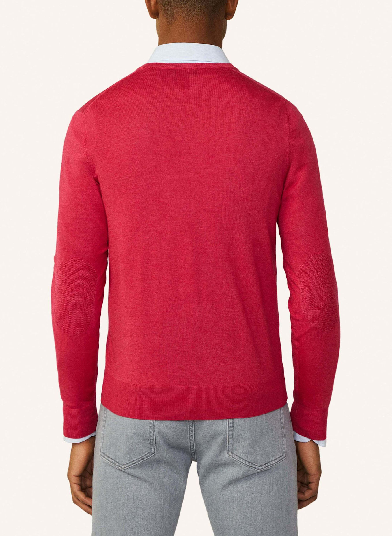 HACKETT LONDON Pullover GMD MERINO SILK V, Farbe: ROT (Bild 2)