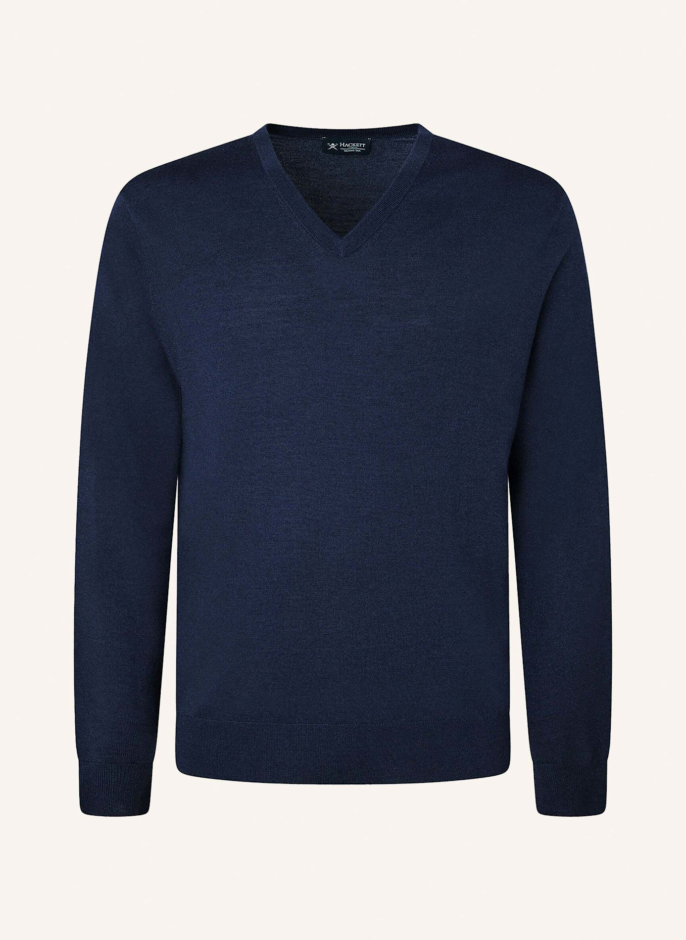 HACKETT LONDON Pullover GMD MERINO SILK V NCK, Farbe: DUNKELBLAU (Bild 1)