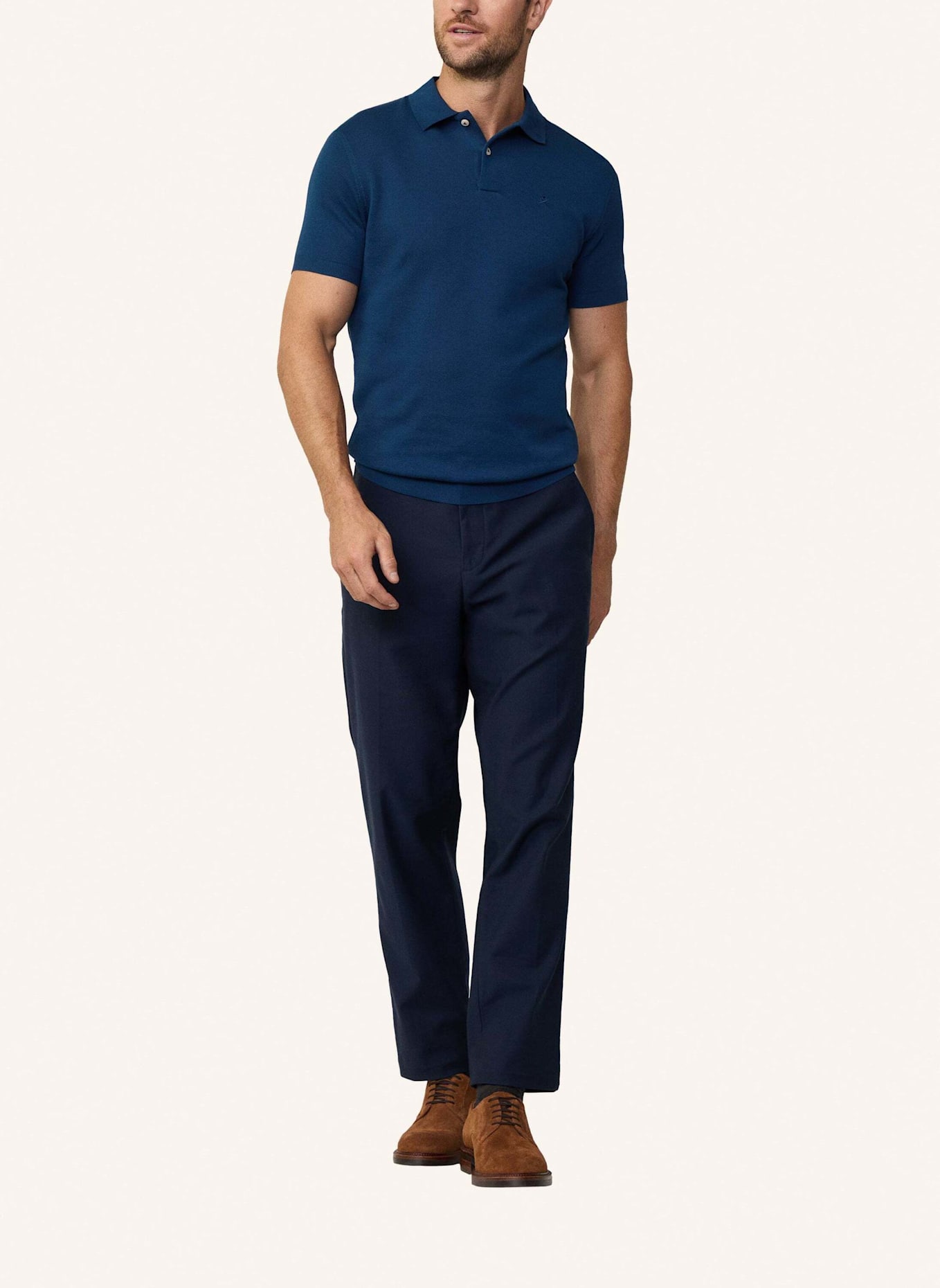 HACKETT LONDON Poloshirt STOP START KNIT PIQUE, Farbe: DUNKELBLAU (Bild 3)