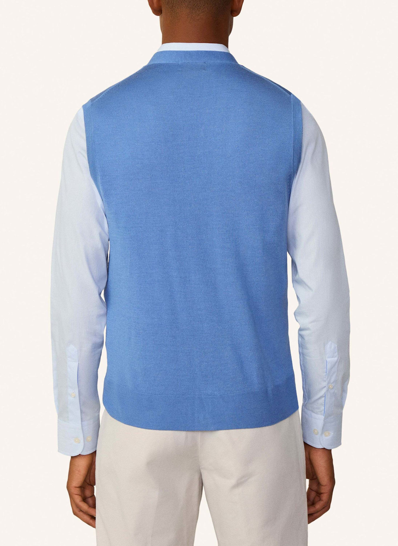 HACKETT LONDON Strickweste MERINO SILK SL CDI: BLAU