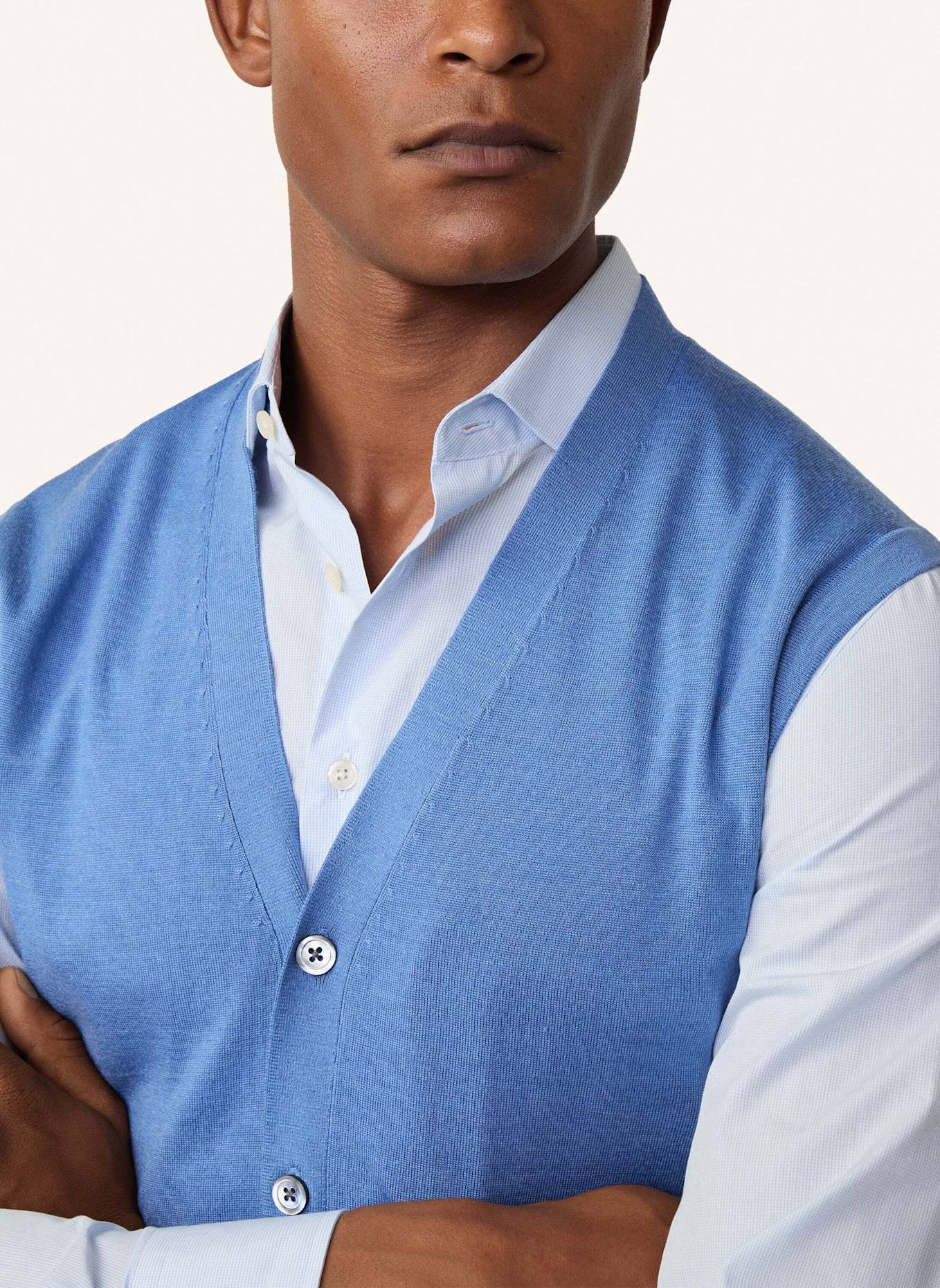 HACKETT LONDON Strickweste MERINO SILK SL CDI: BLAU