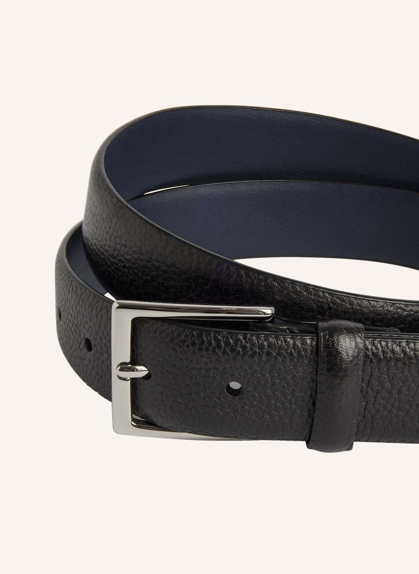 HACKETT LONDON Gürtel 32MM PEBBLE BELT: SCHWARZ