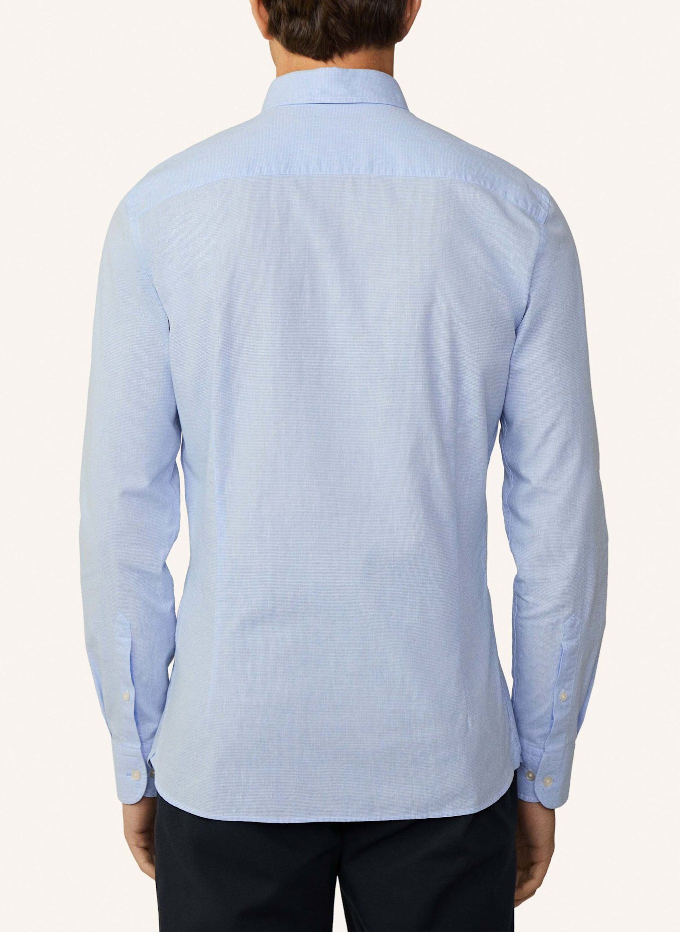HACKETT LONDON Freizeithemd COT LIN MULTI TRIM: HELLBLAU