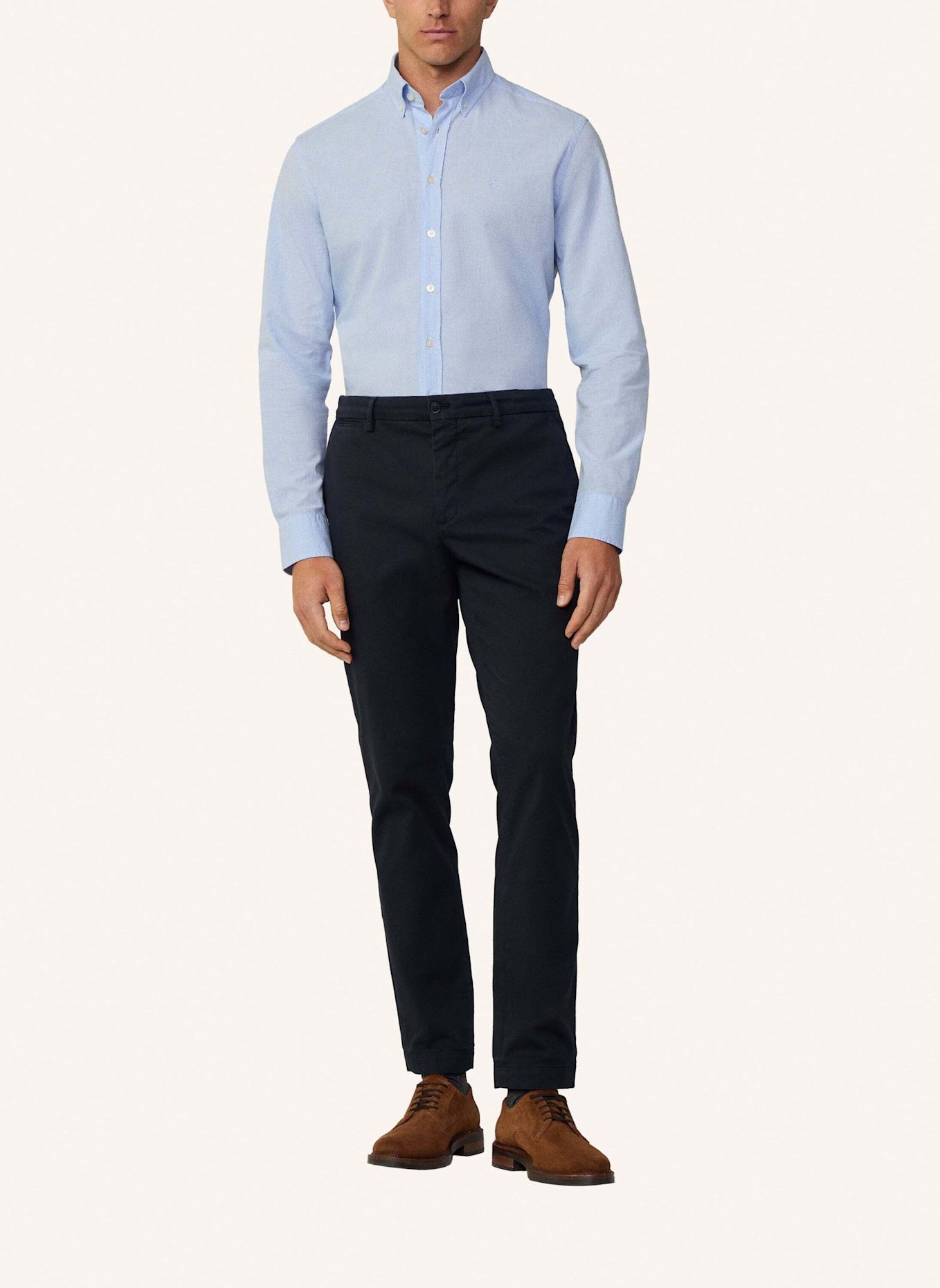 HACKETT LONDON Freizeithemd COT LIN MULTI TRIM: HELLBLAU