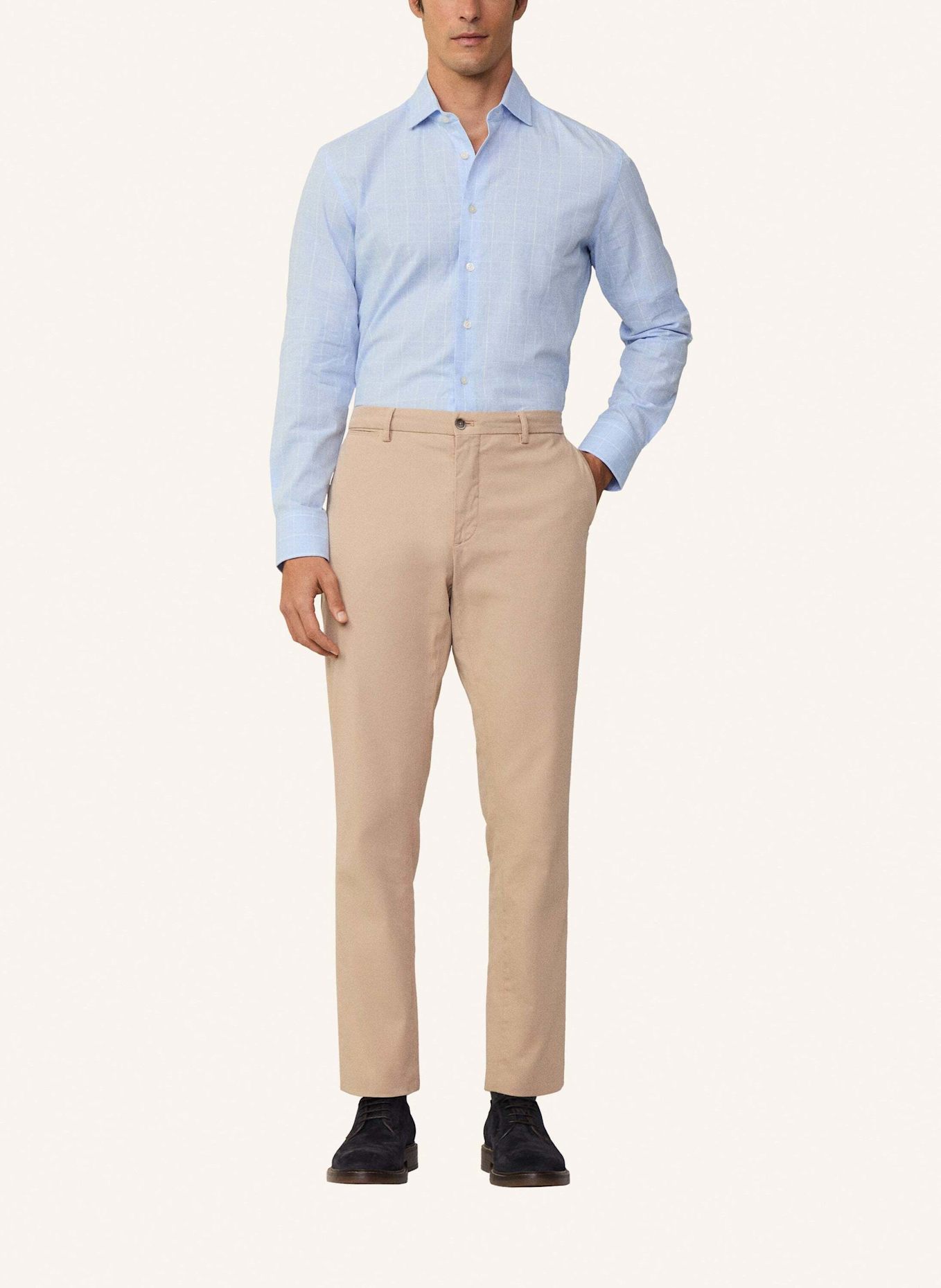 HACKETT LONDON Freizeithemd COT LIN POW: HELLBLAU