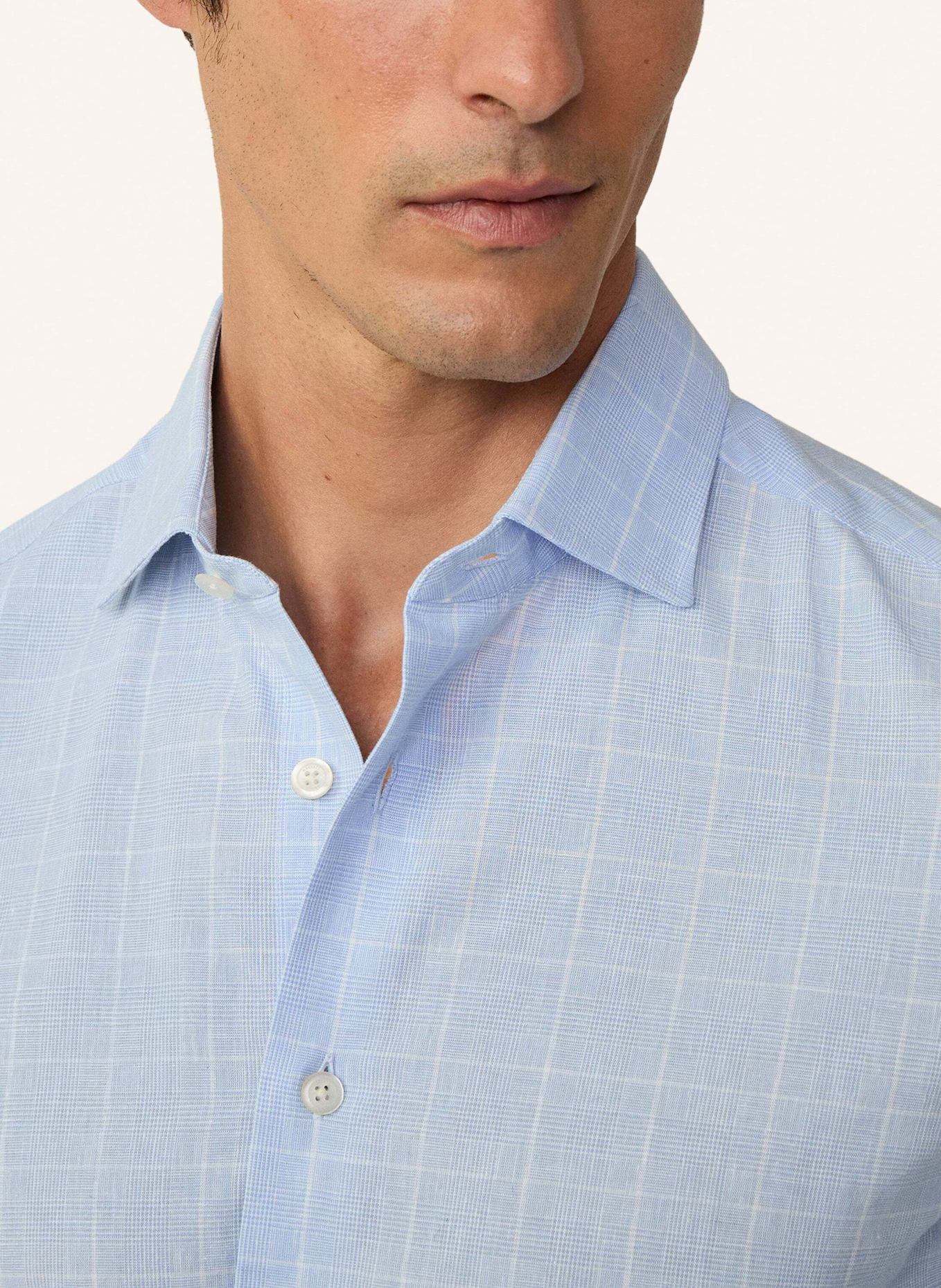 HACKETT LONDON Freizeithemd COT LIN POW: HELLBLAU