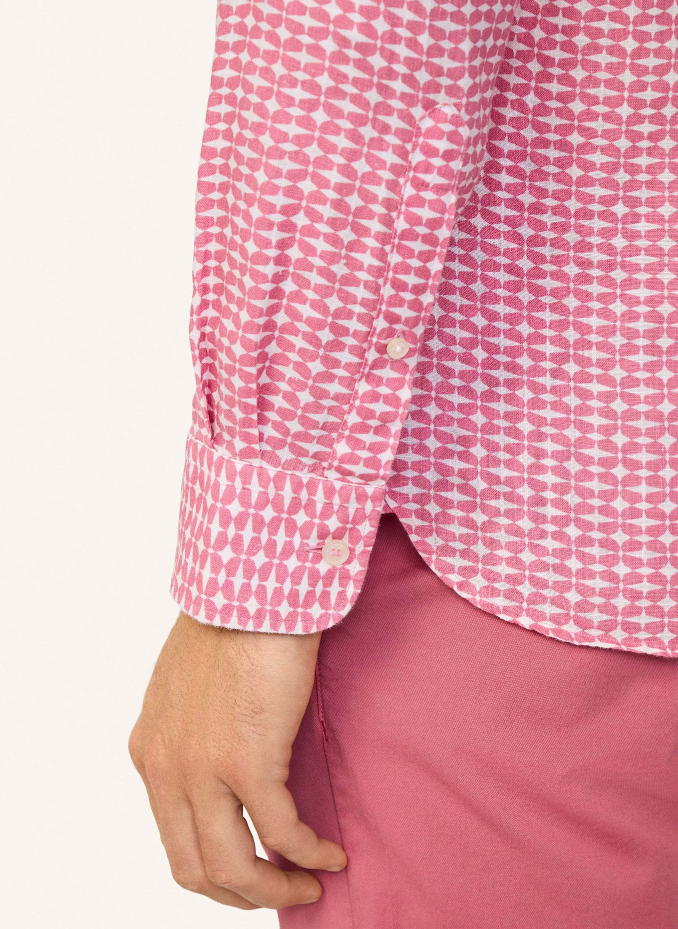 HACKETT LONDON Freizeithemd STAR PRINT: ROSA