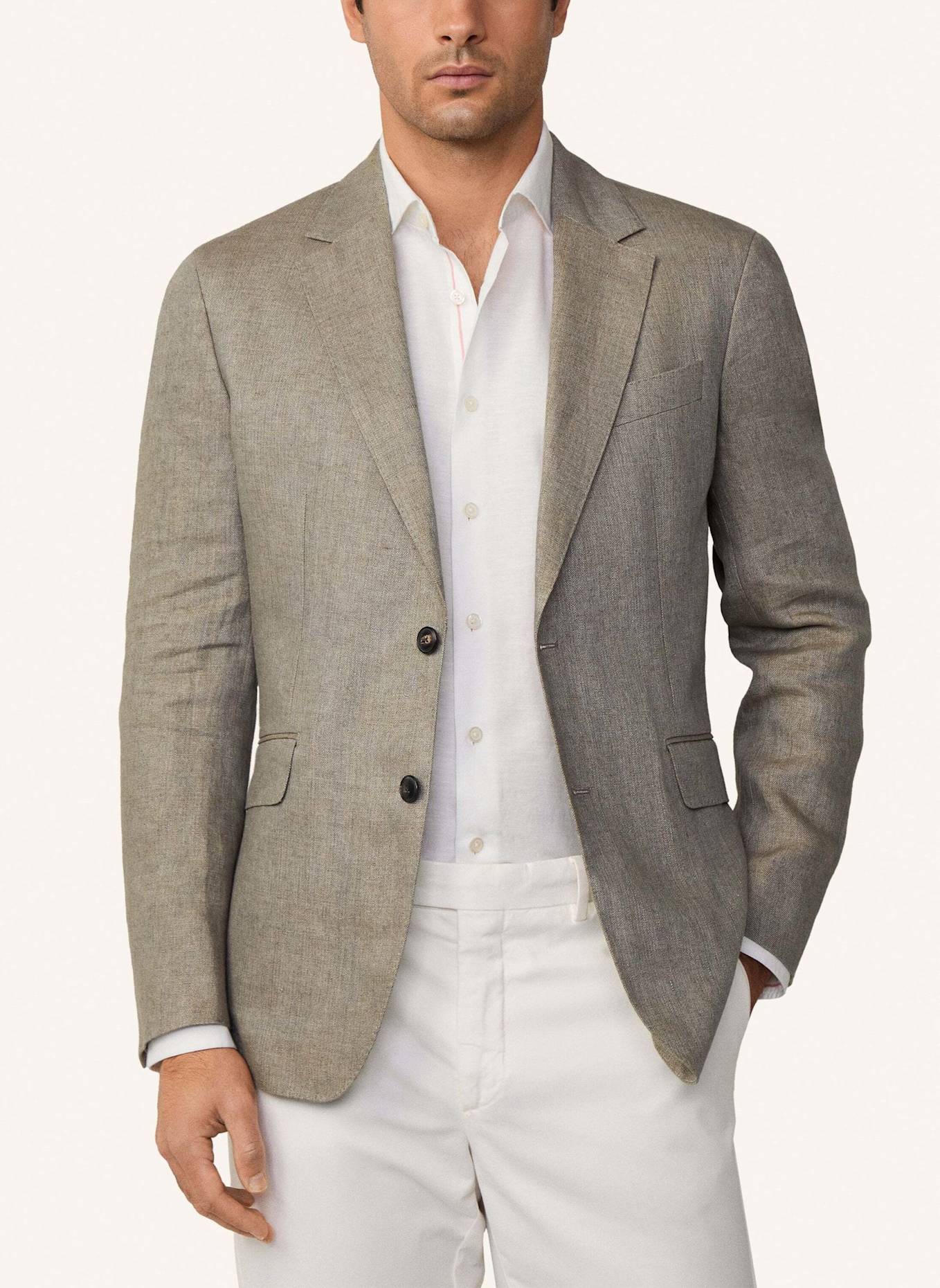 HACKETT LONDON Leinensakko Extra Slim Fit: TAUPE/ HELLBRAUN