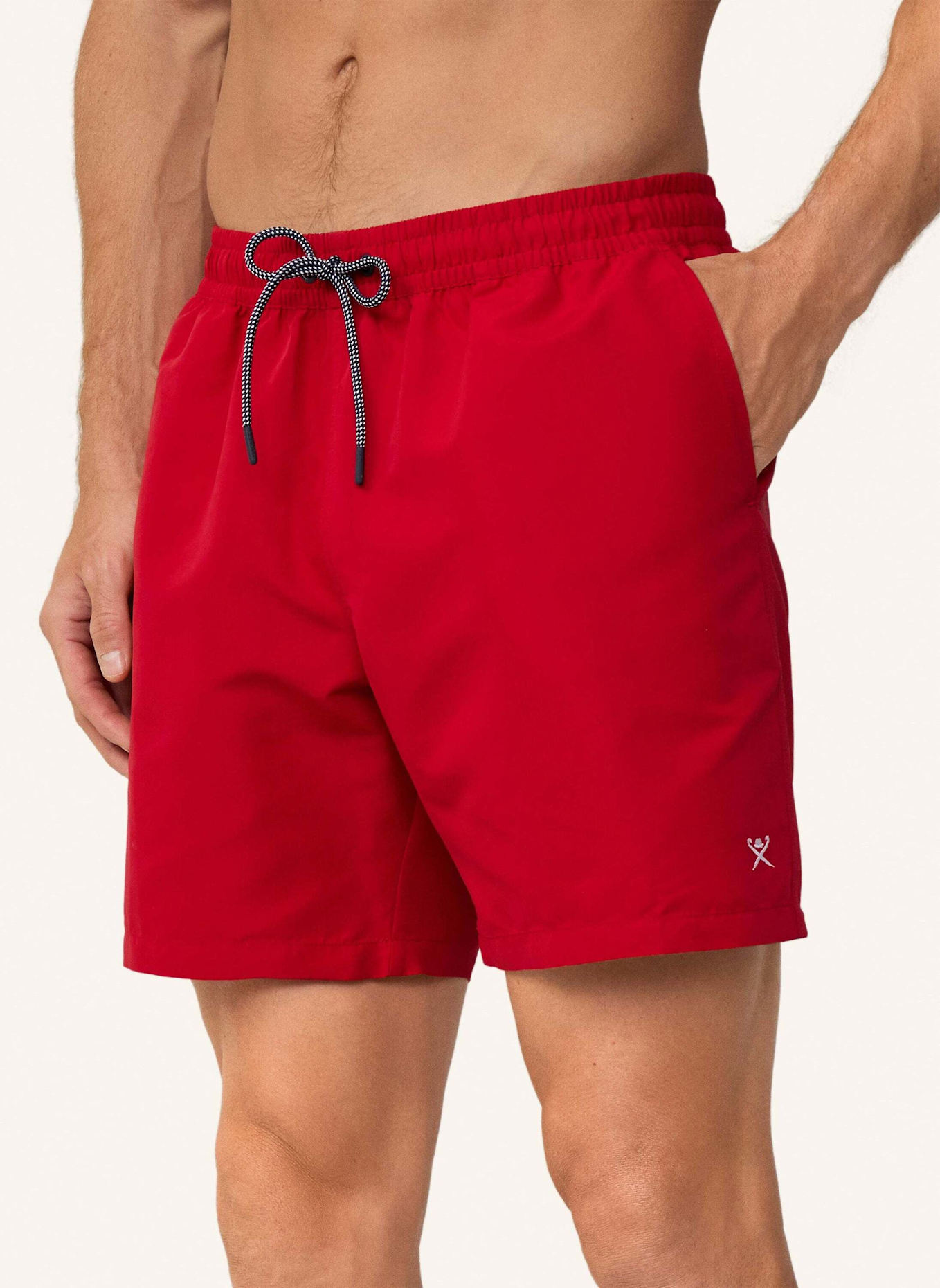 HACKETT LONDON Badeshorts ICON SOLID: ROT