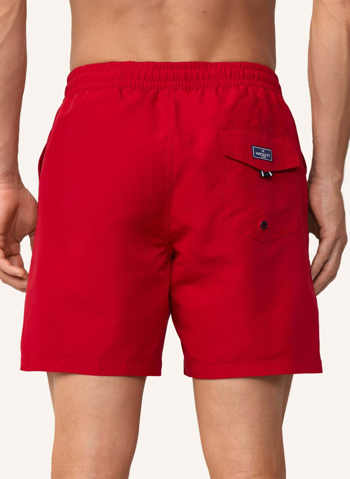 HACKETT LONDON Badeshorts ICON SOLID: ROT
