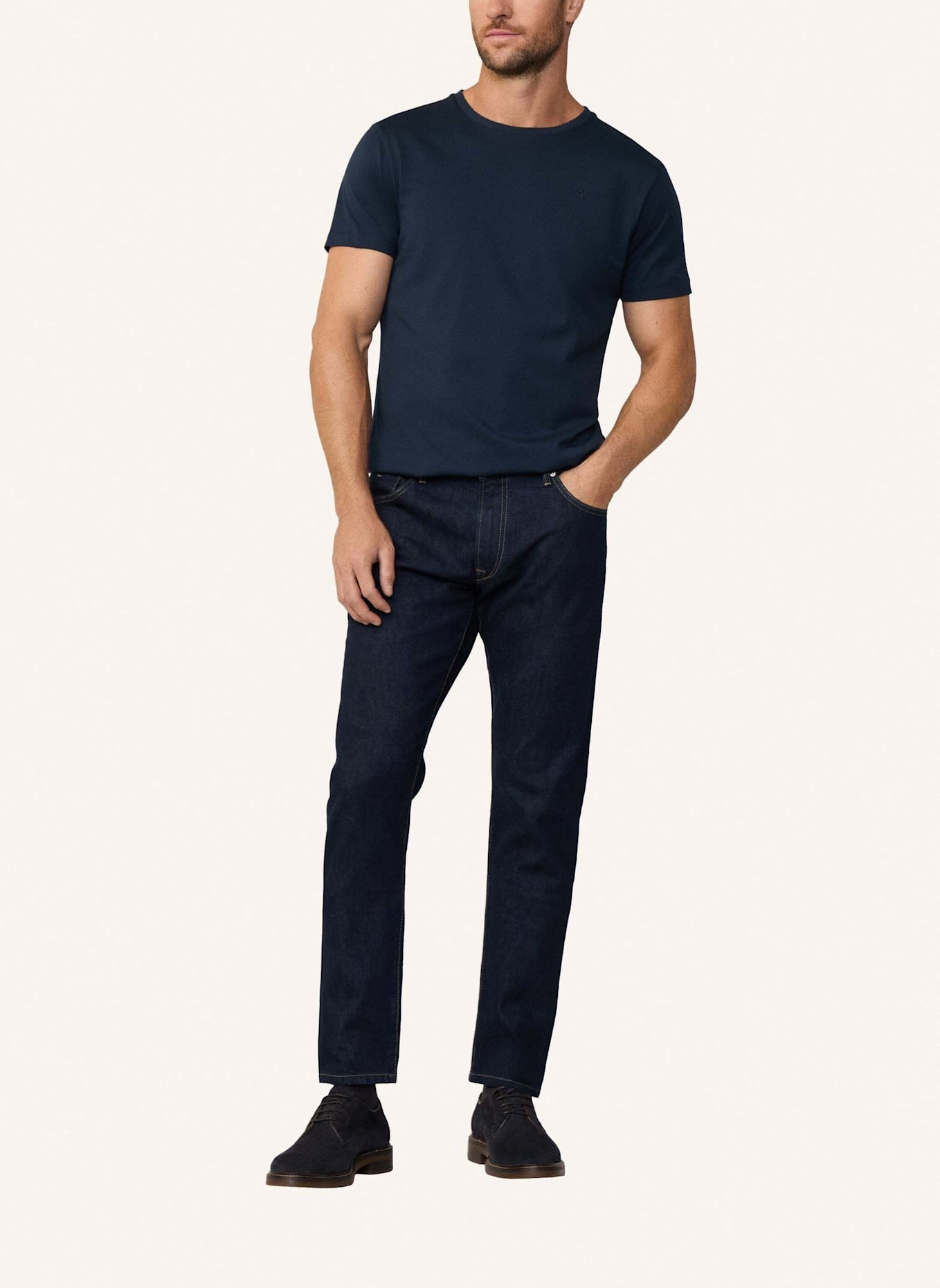 HACKETT LONDON Jeans Overall SELVEDGE RINSE DENIM: DUNKELBLAU
