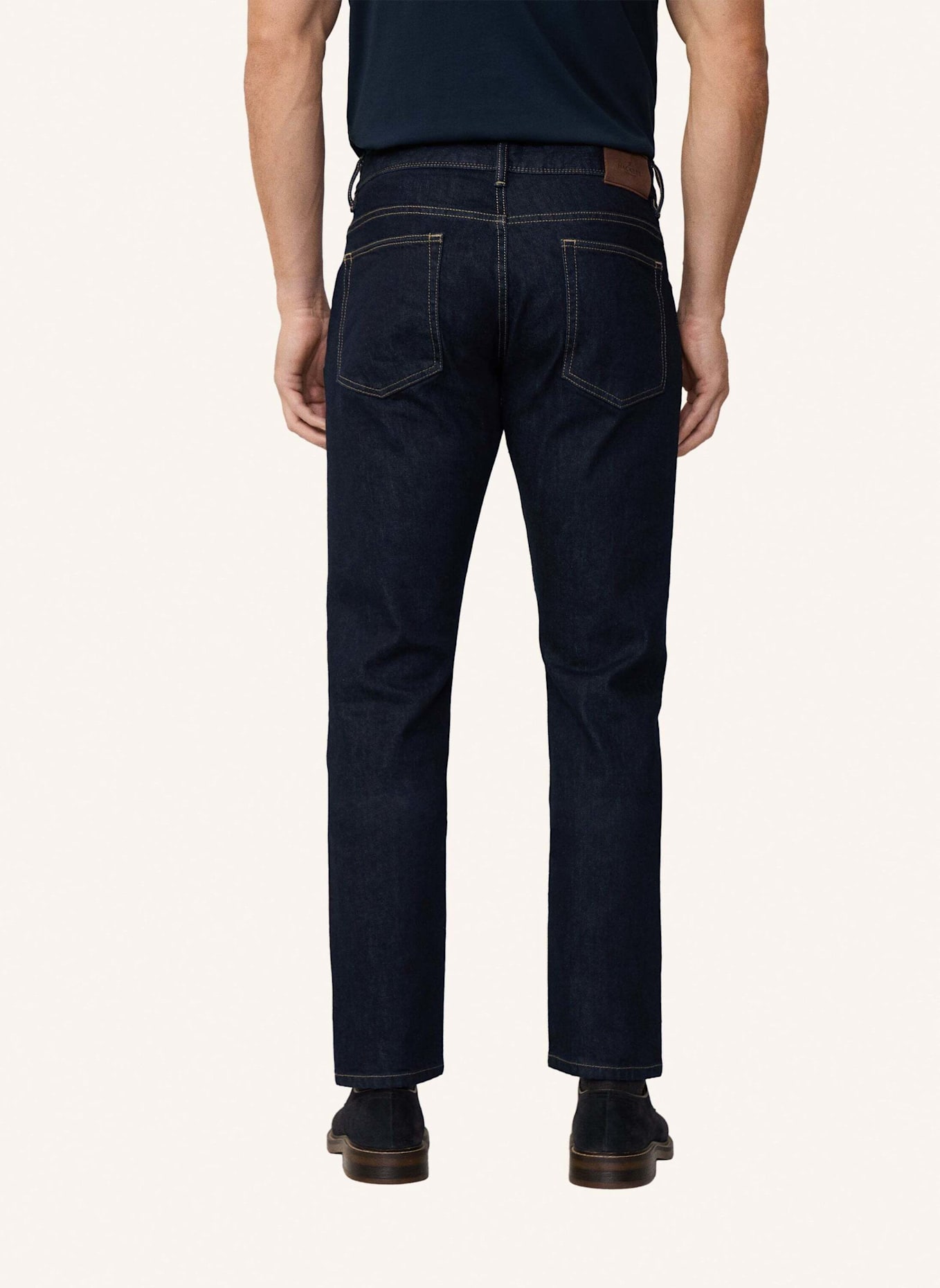 HACKETT LONDON Jeans Overall SELVEDGE RINSE DENIM: DUNKELBLAU